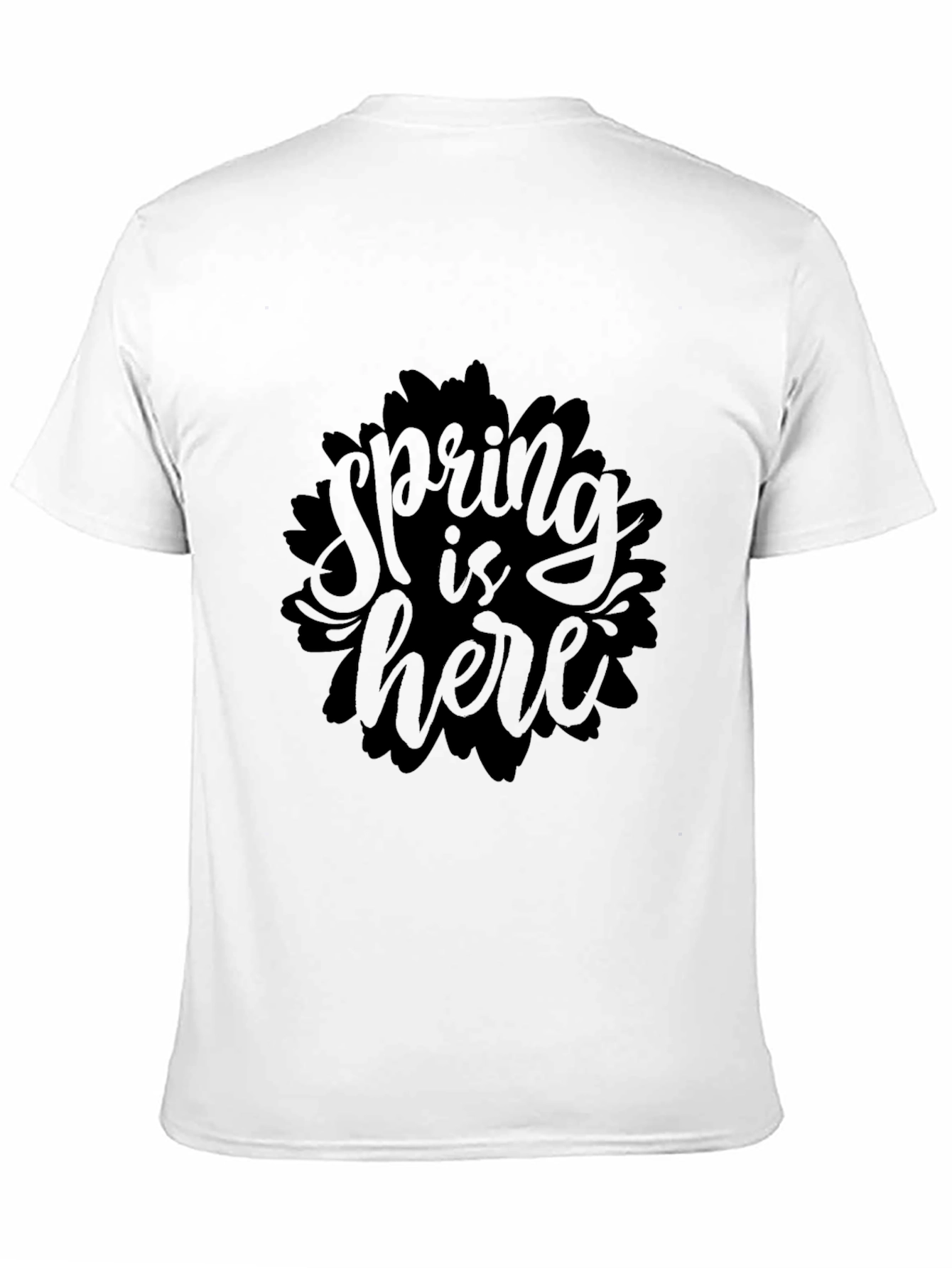 Spring is Here Graphic Black T-Shirt