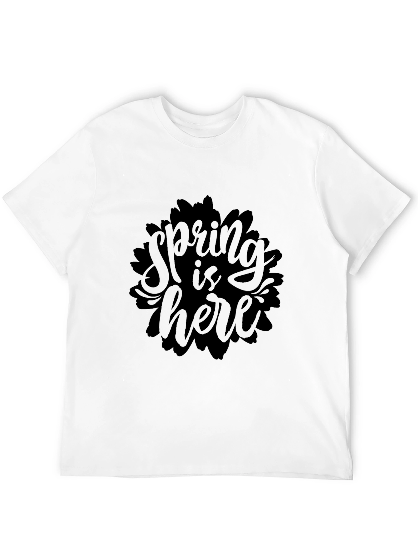 Spring is Here Graphic Black T-Shirt