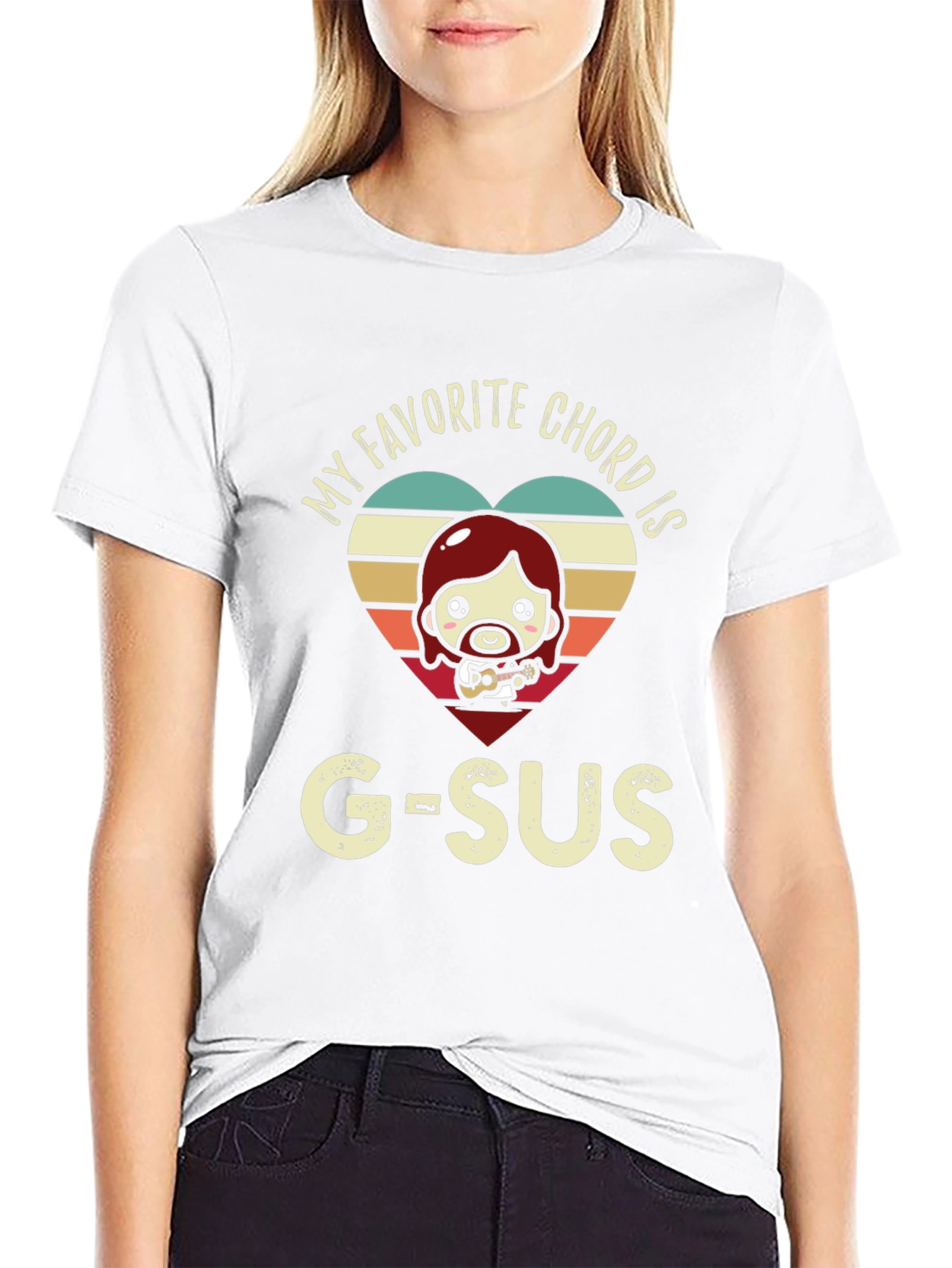G-Sus Christian Guitarist Graphic Tee