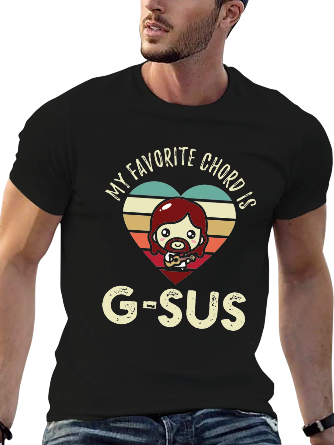 G-Sus Christian Guitarist Graphic Tee
