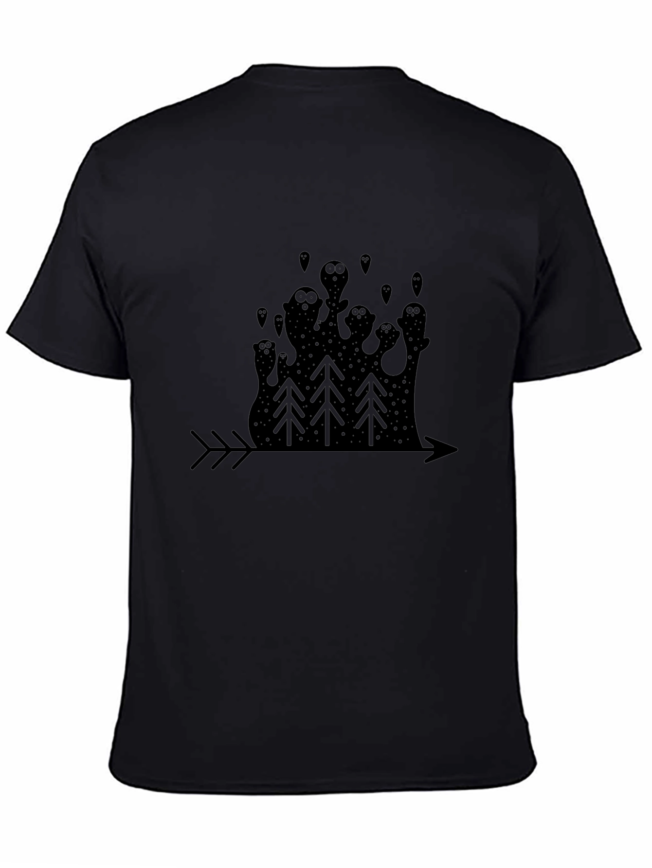 Eerie Forest Black Graphic Tee
