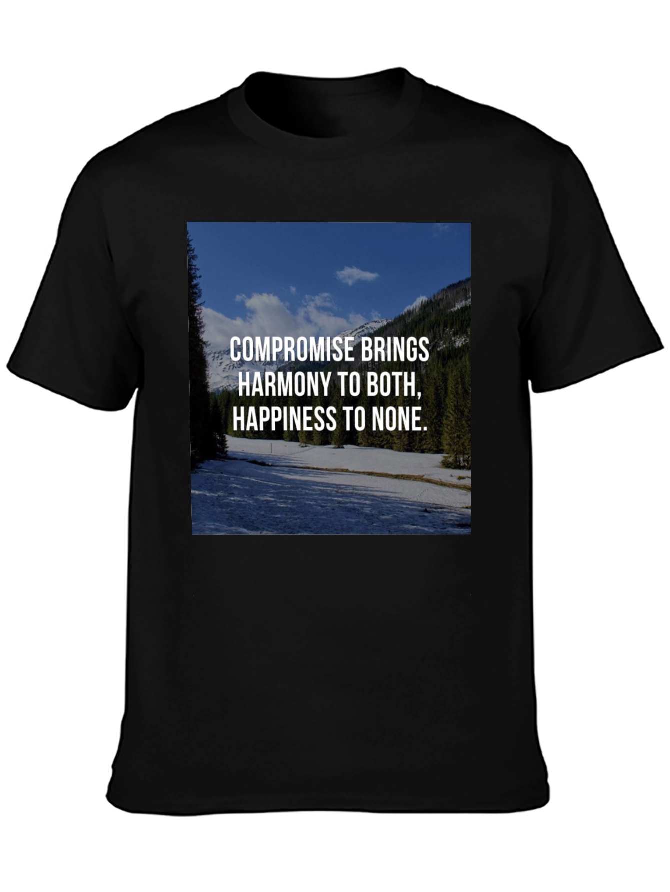 Compromise Harmony Graphic Tee - Unisex Black T-Shirt