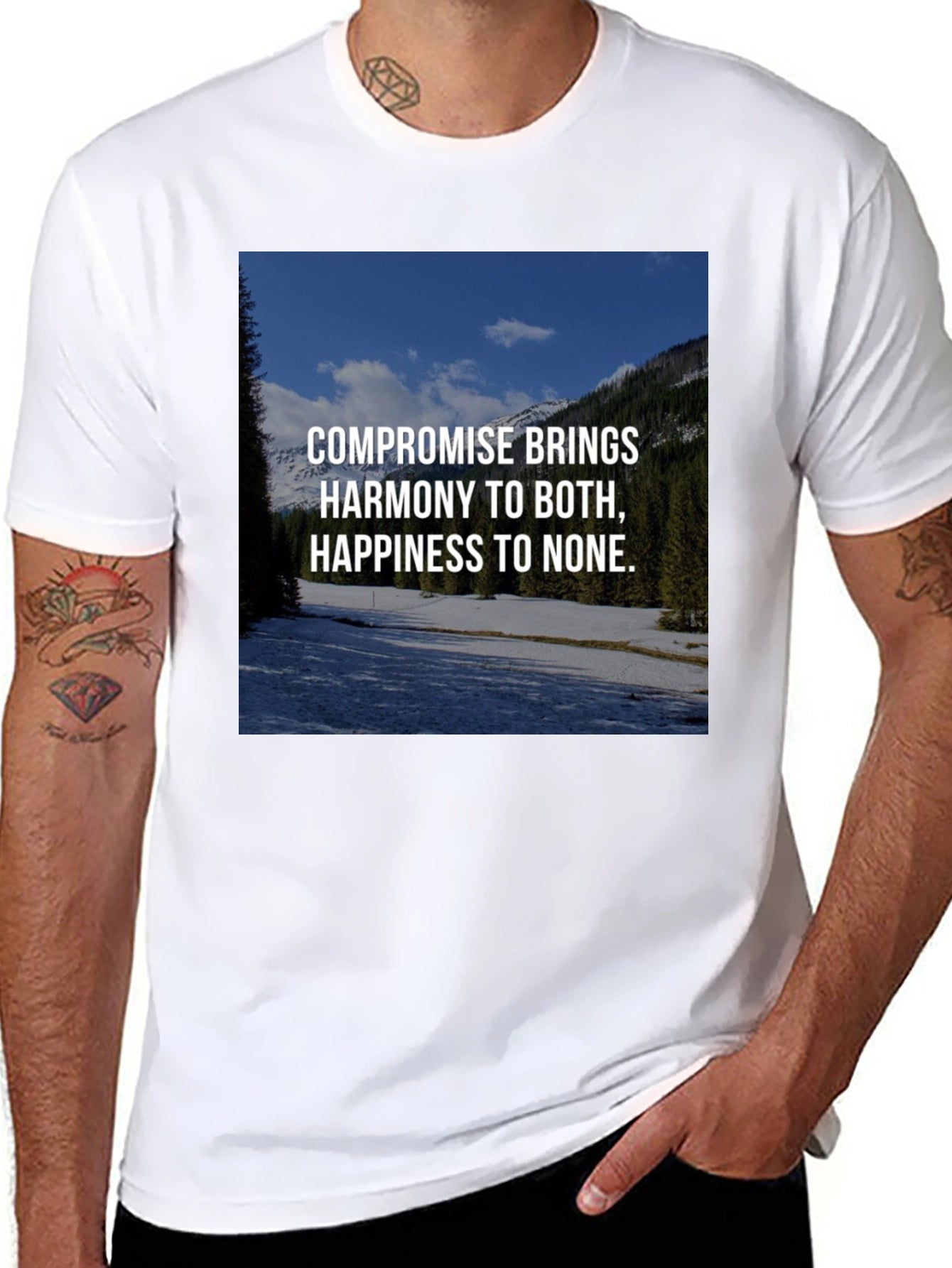 Compromise Harmony Graphic Tee - Unisex Black T-Shirt