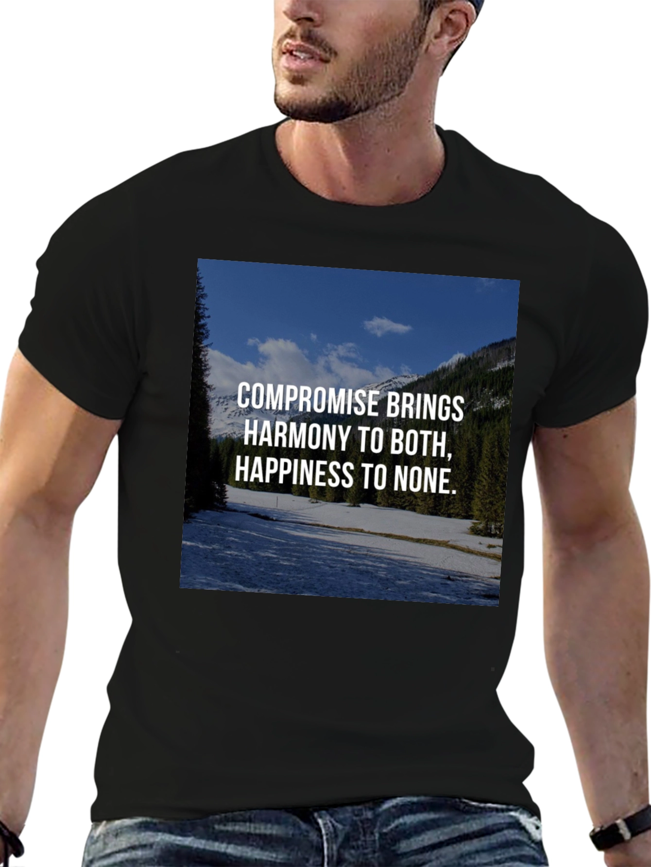 Compromise Harmony Graphic Tee - Unisex Black T-Shirt