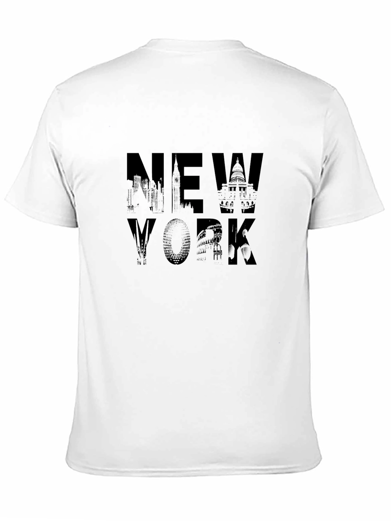 New York City Landmarks Graphic Tee - Black