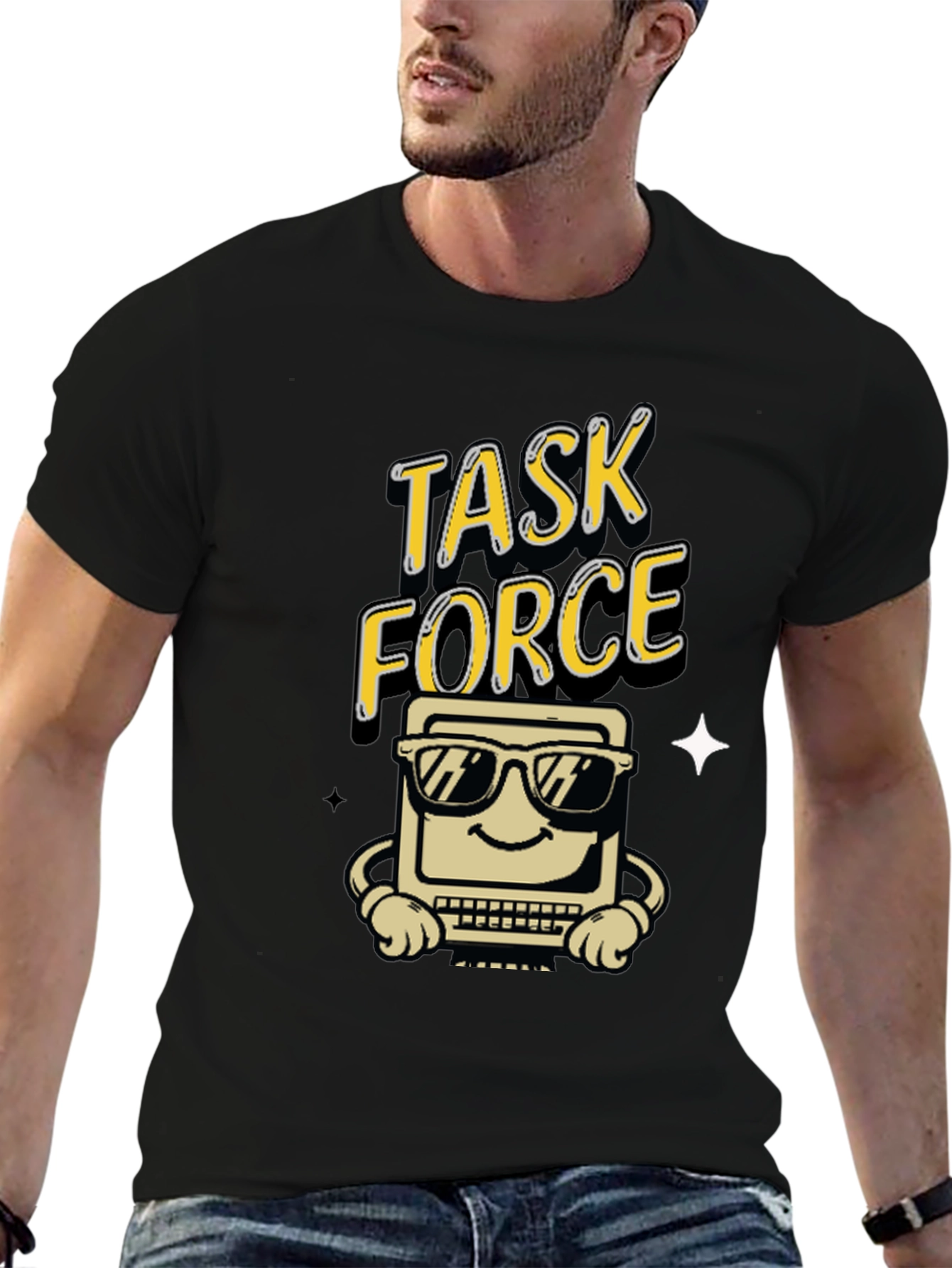Task Force Computer Graphic Tee - Black
