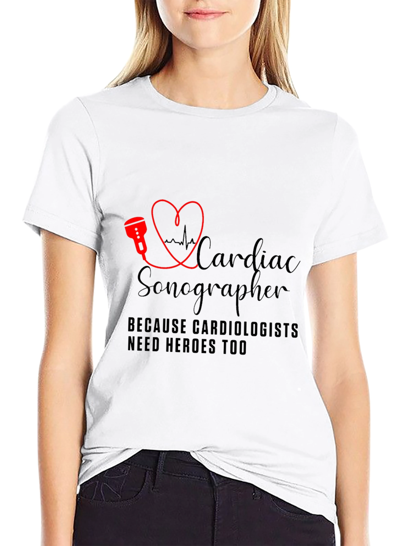 Cardiac Sonographer T-Shirt - Cardiologist Hero Tee