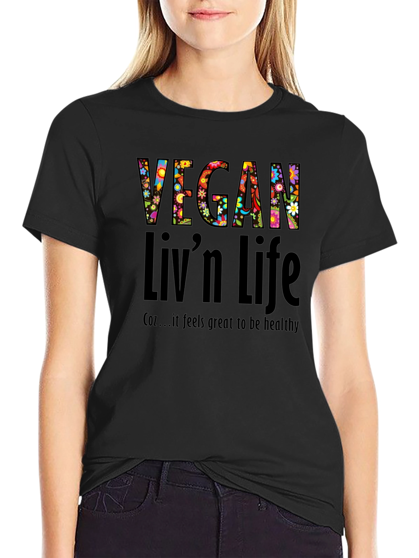 Vegan Livn Life T-Shirt - Healthy Lifestyle Graphic Tee