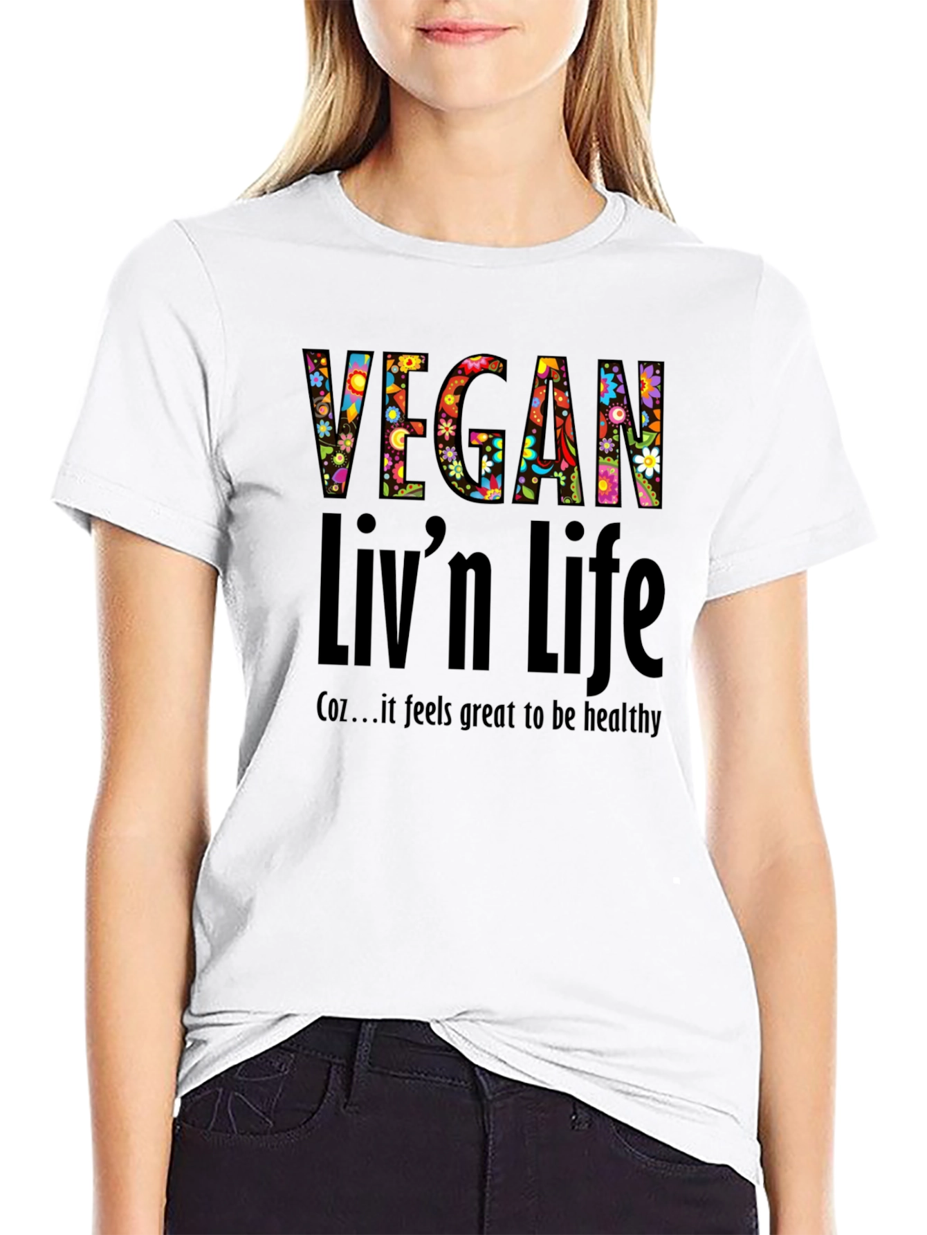 Vegan Livn Life T-Shirt - Healthy Lifestyle Graphic Tee