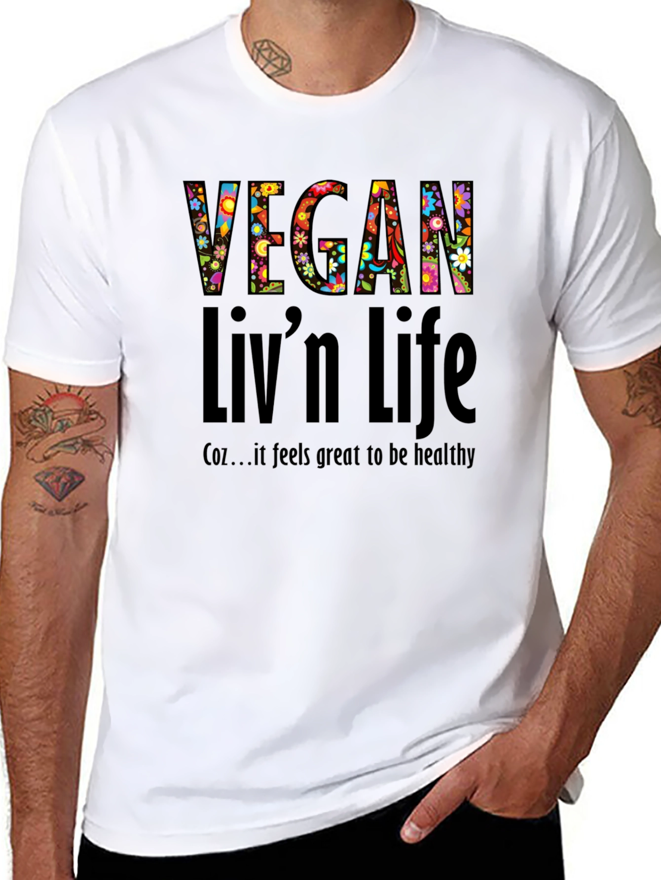 Vegan Livn Life T-Shirt - Healthy Lifestyle Graphic Tee