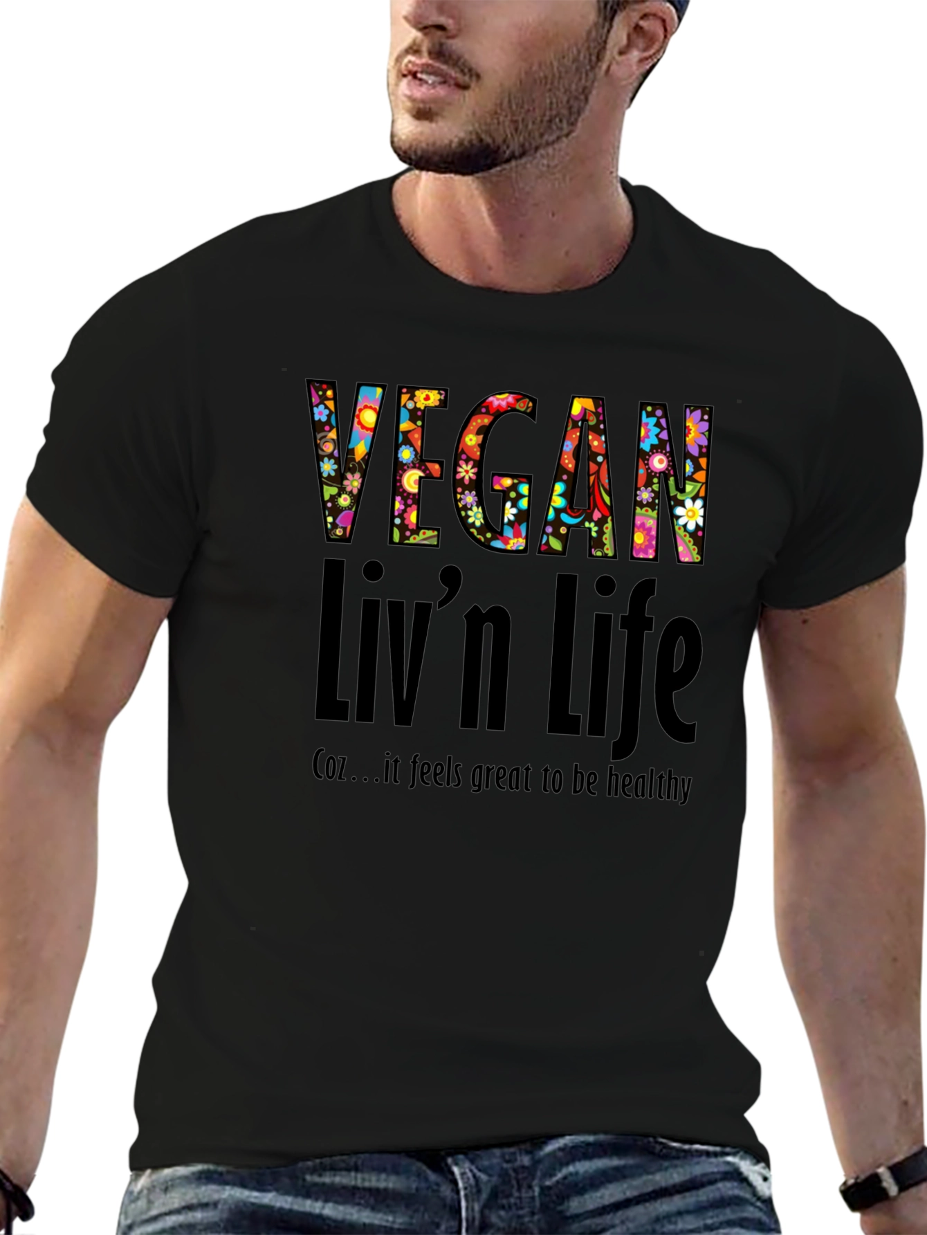 Vegan Livn Life T-Shirt - Healthy Lifestyle Graphic Tee