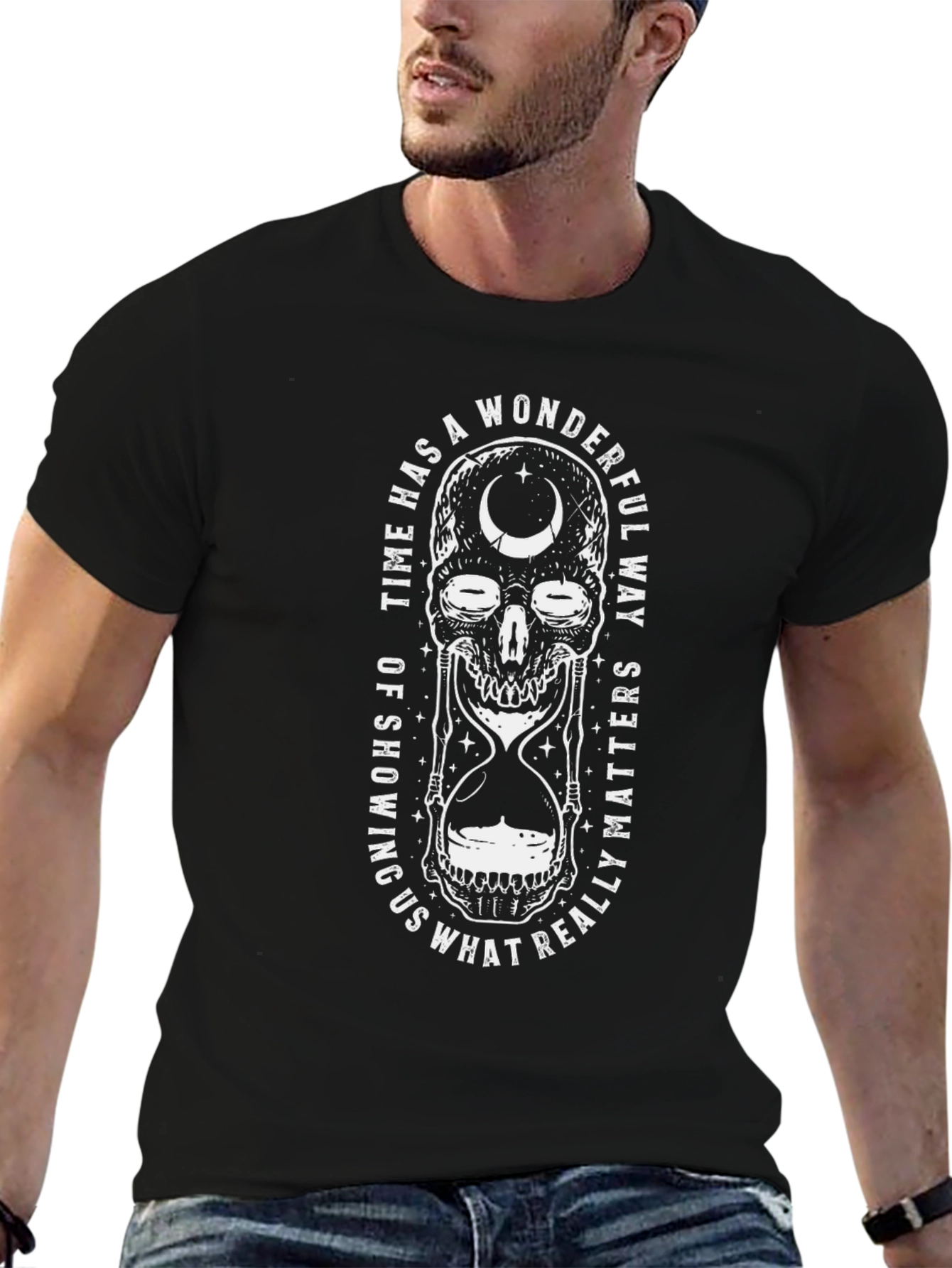Skull Hourglass Graphic Tee - Wonderful Way Matters