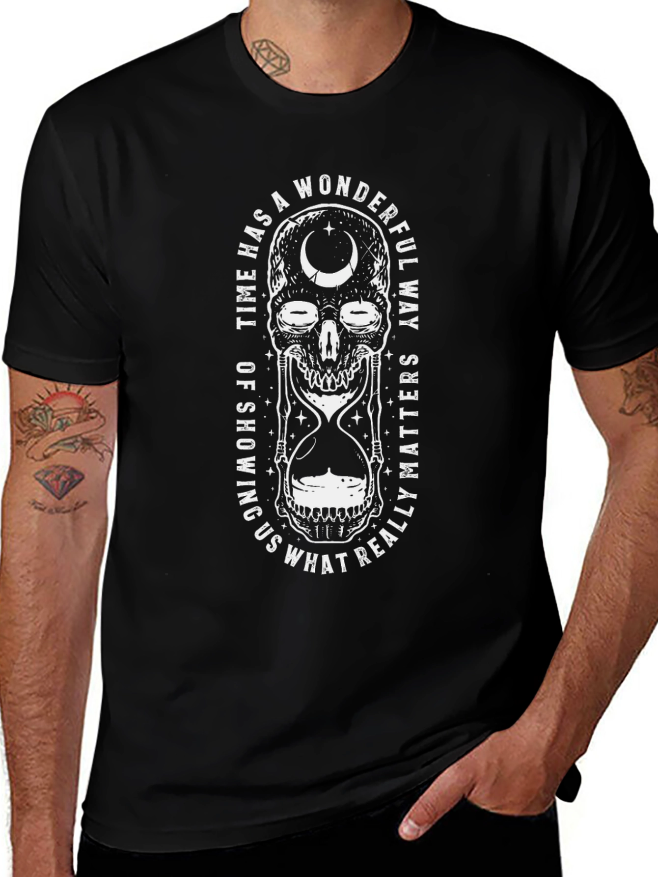 Skull Hourglass Graphic Tee - Wonderful Way Matters