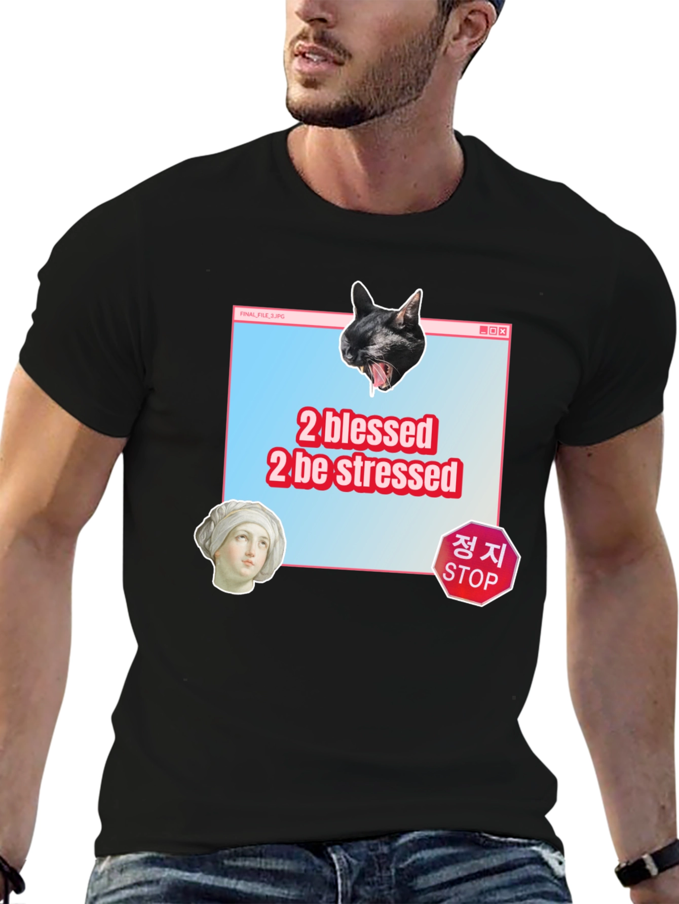 2 Blessed 2 Stressed Graphic Tee