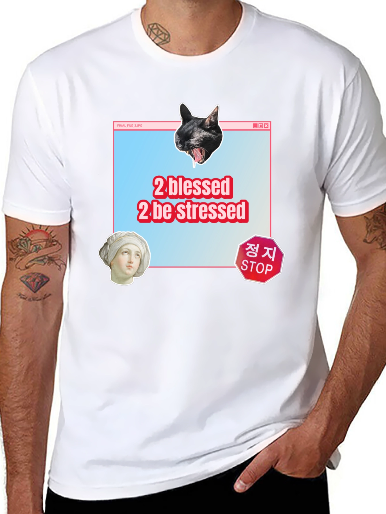 2 Blessed 2 Stressed Graphic Tee
