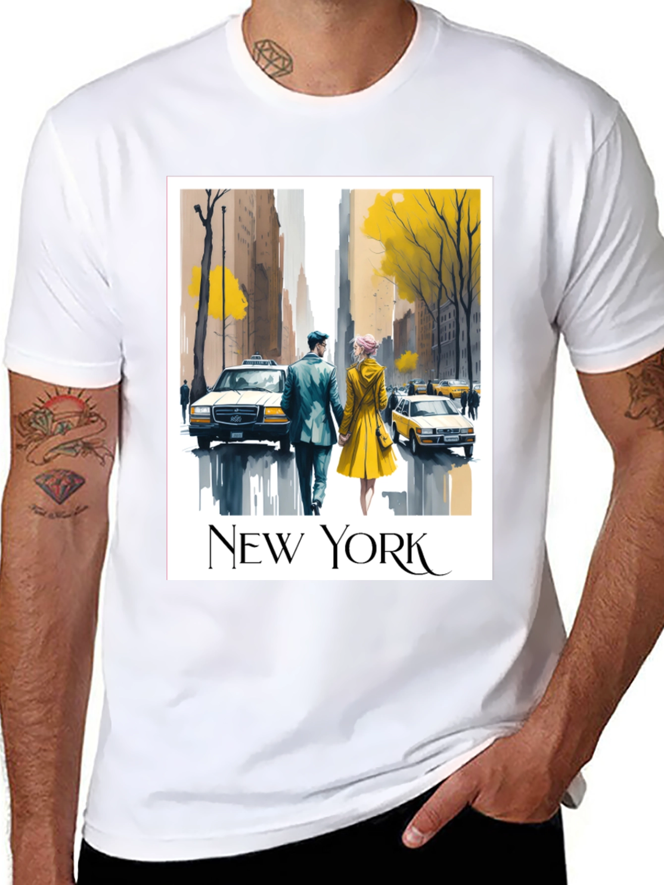 New York City Romance Graphic T-Shirt