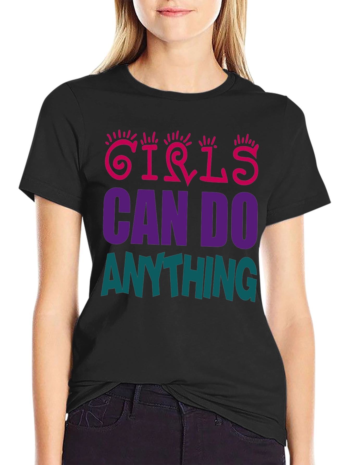 Girls Can Do Anything Graphic T-Shirt