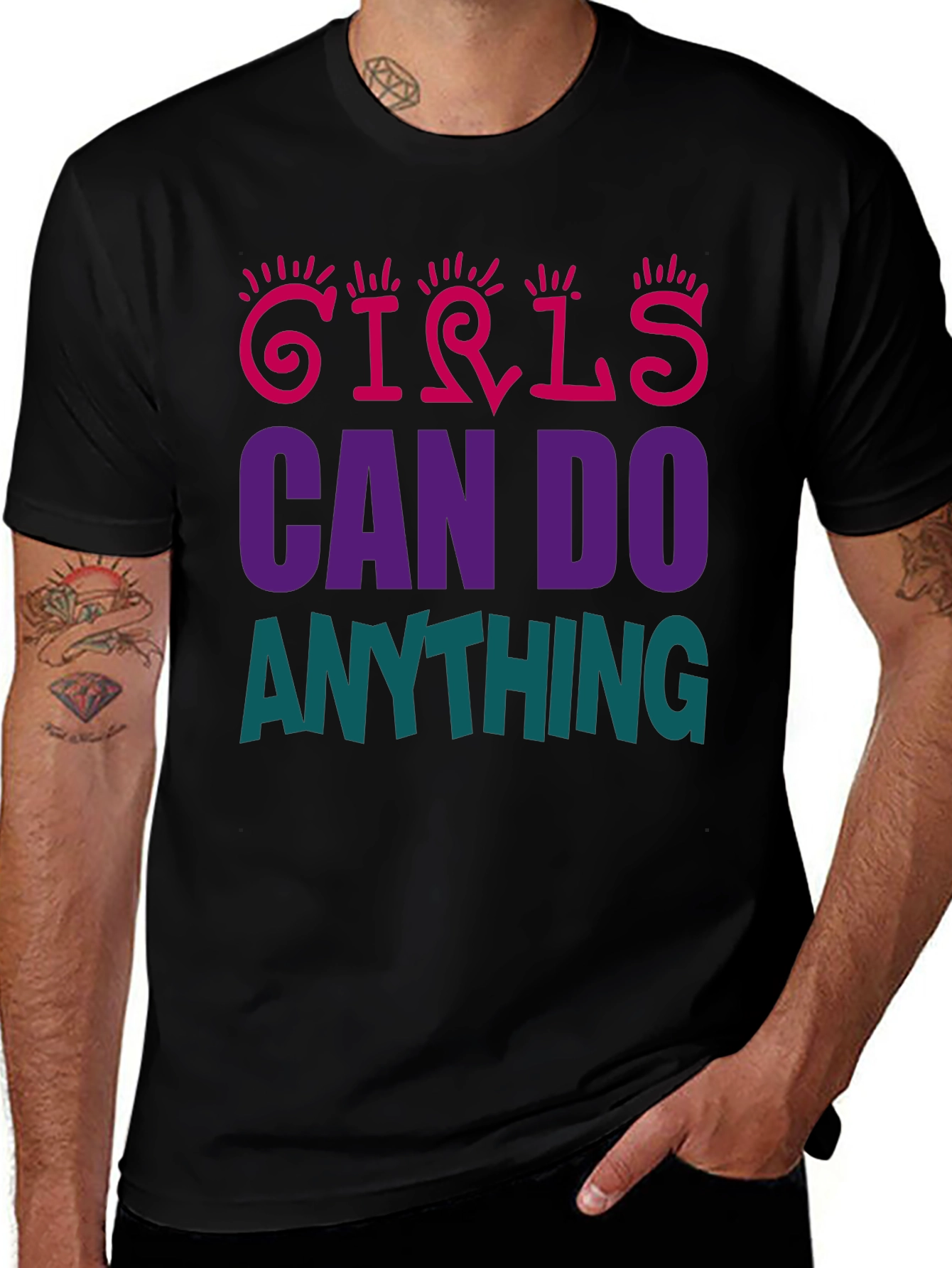 Girls Can Do Anything Graphic T-Shirt