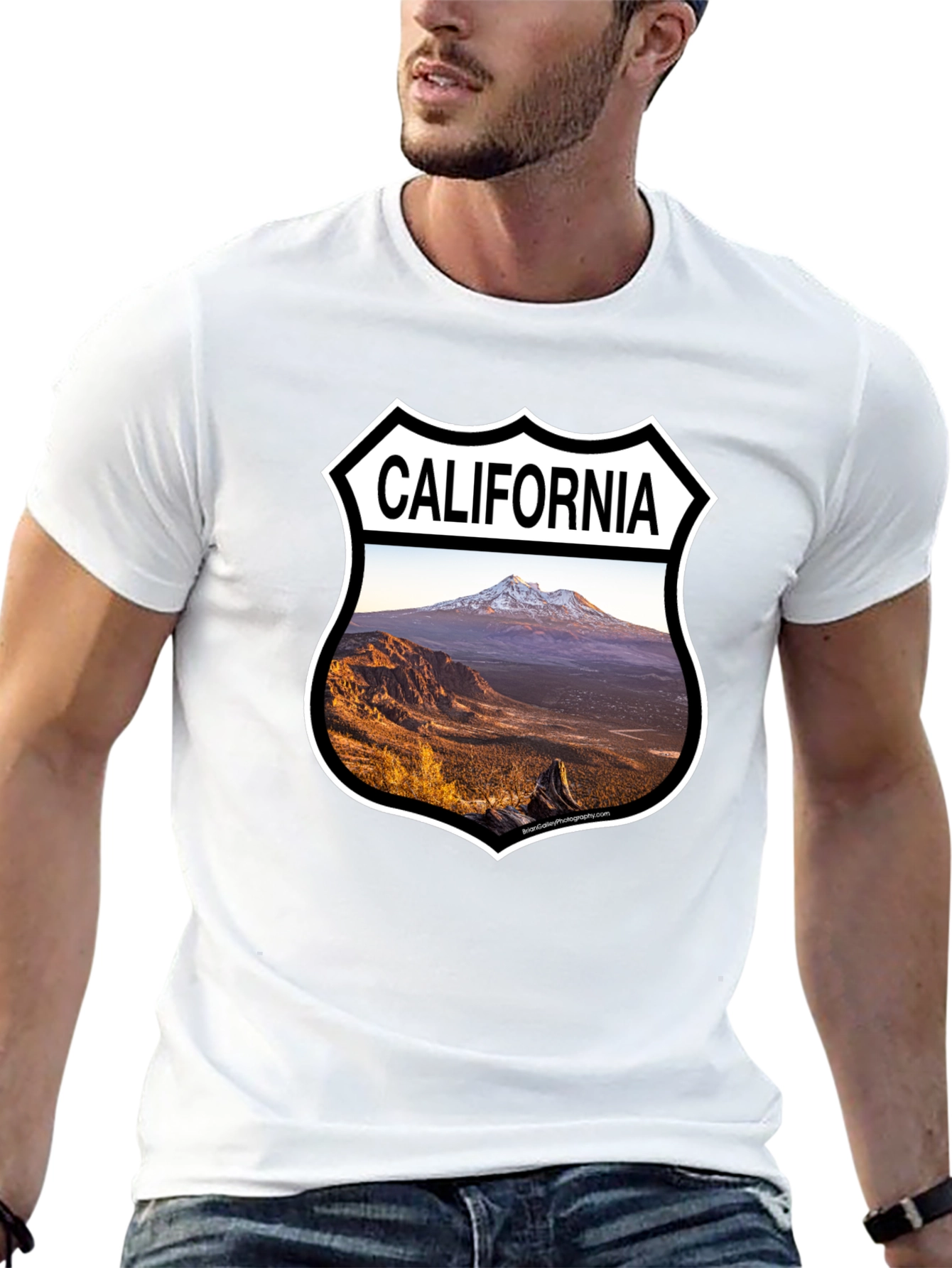 California Mountain Scene Graphic T-Shirt