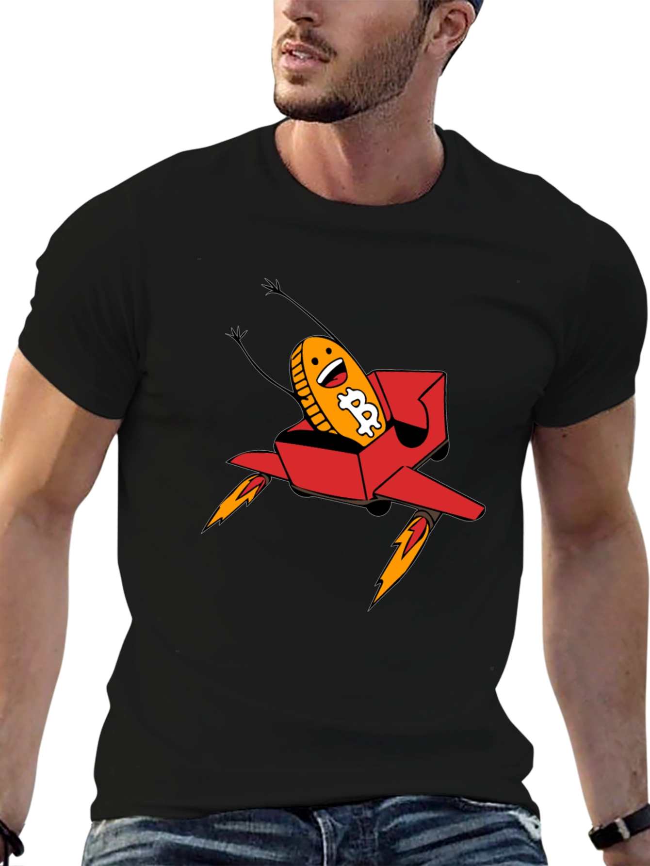Bitcoin Rocket T-Shirt - Crypto Currency Tee