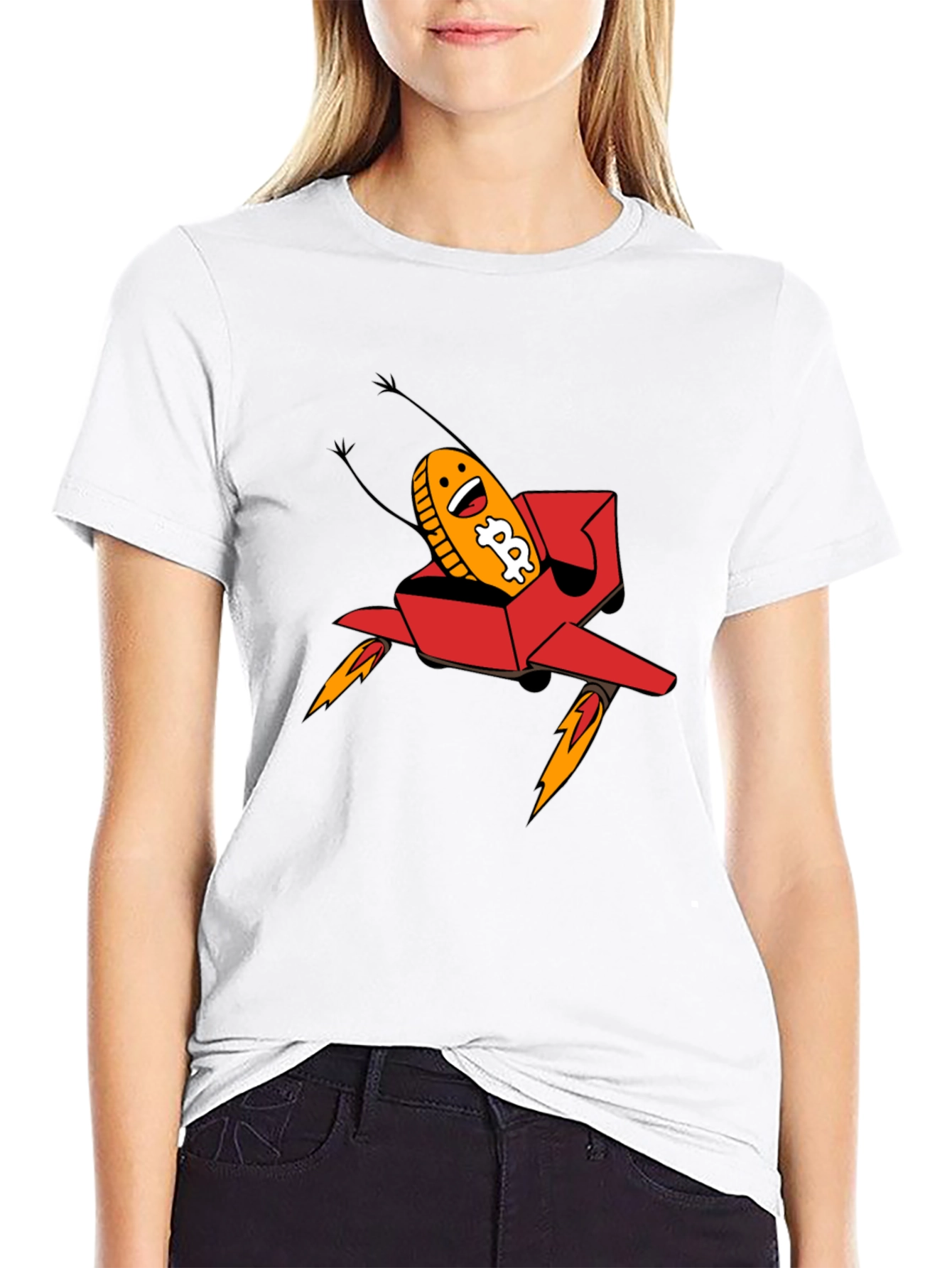 Bitcoin Rocket T-Shirt - Crypto Currency Tee