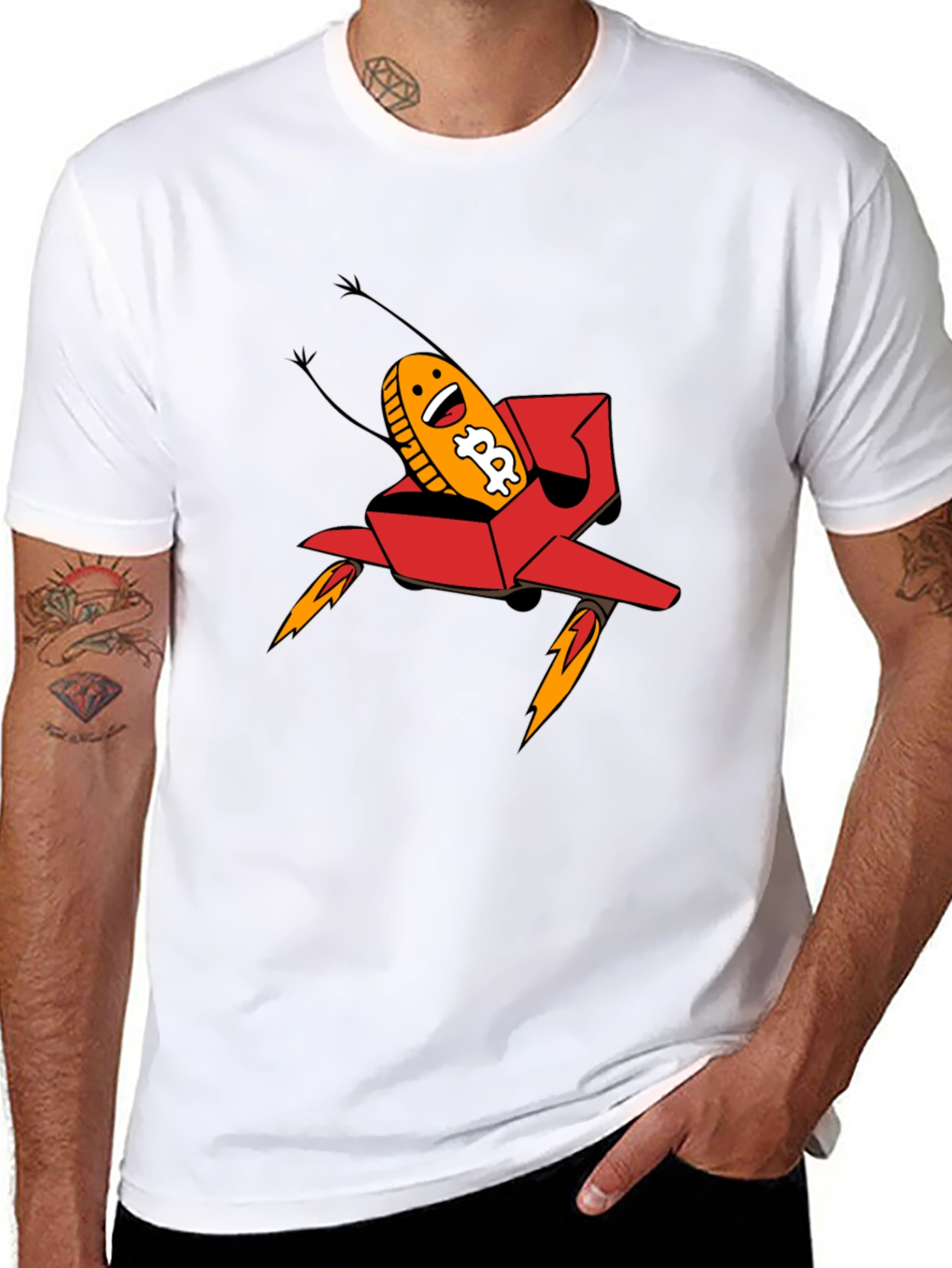 Bitcoin Rocket T-Shirt - Crypto Currency Tee