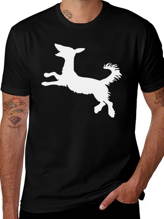 Dog Silhouette Black T-Shirt