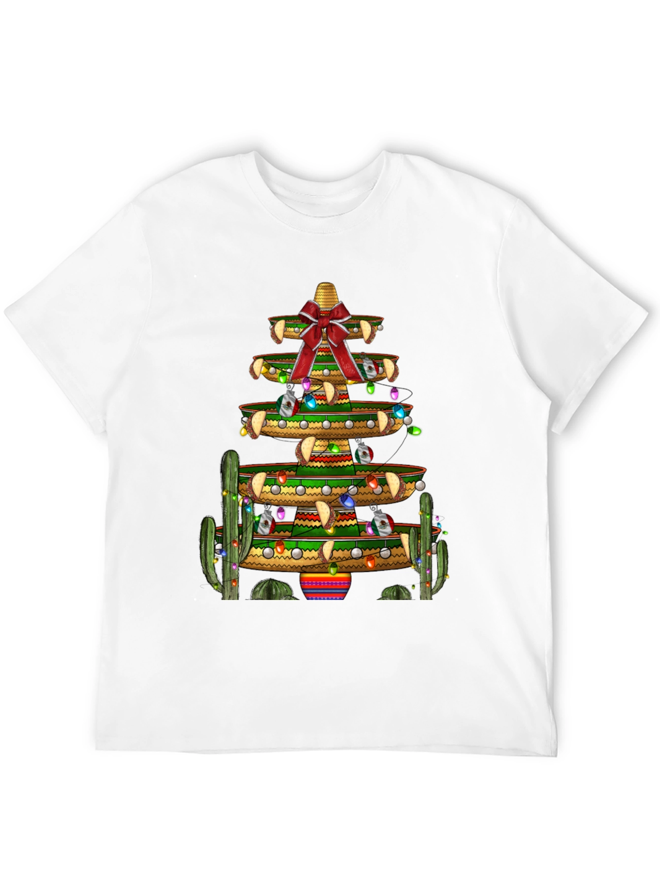 Festive Fiesta T-Shirt - Sombrero Christmas Tree