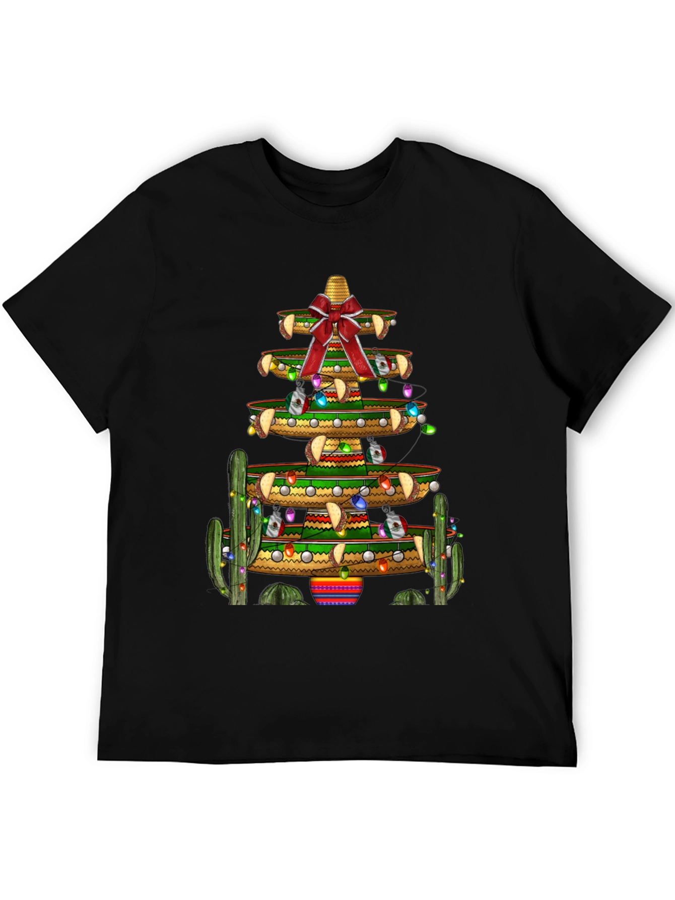 Festive Fiesta T-Shirt - Sombrero Christmas Tree