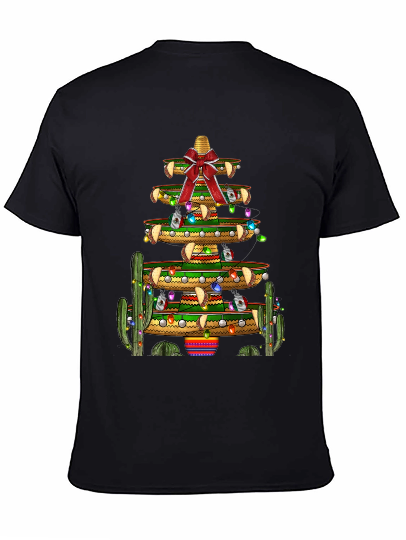 Festive Fiesta T-Shirt - Sombrero Christmas Tree