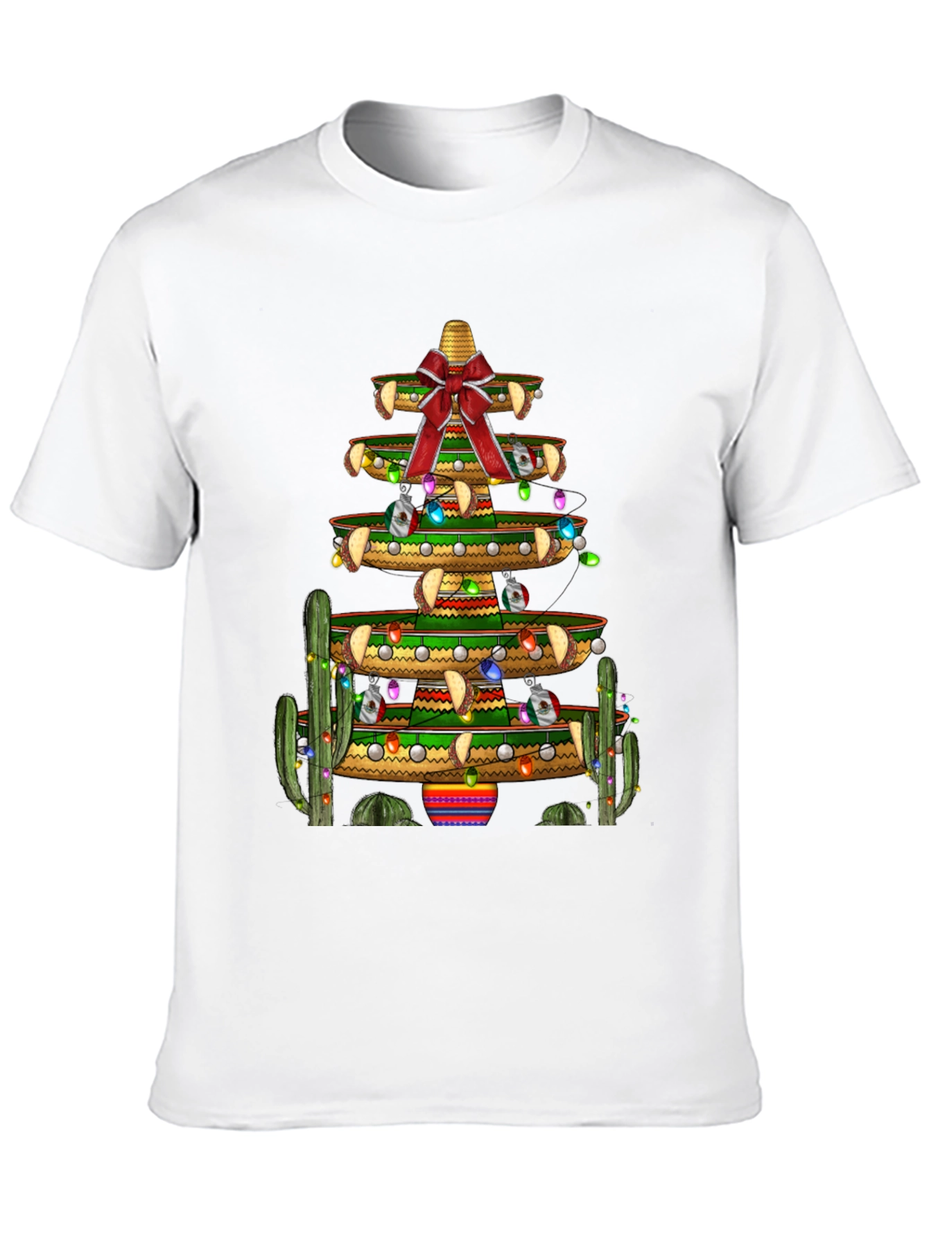 Festive Fiesta T-Shirt - Sombrero Christmas Tree