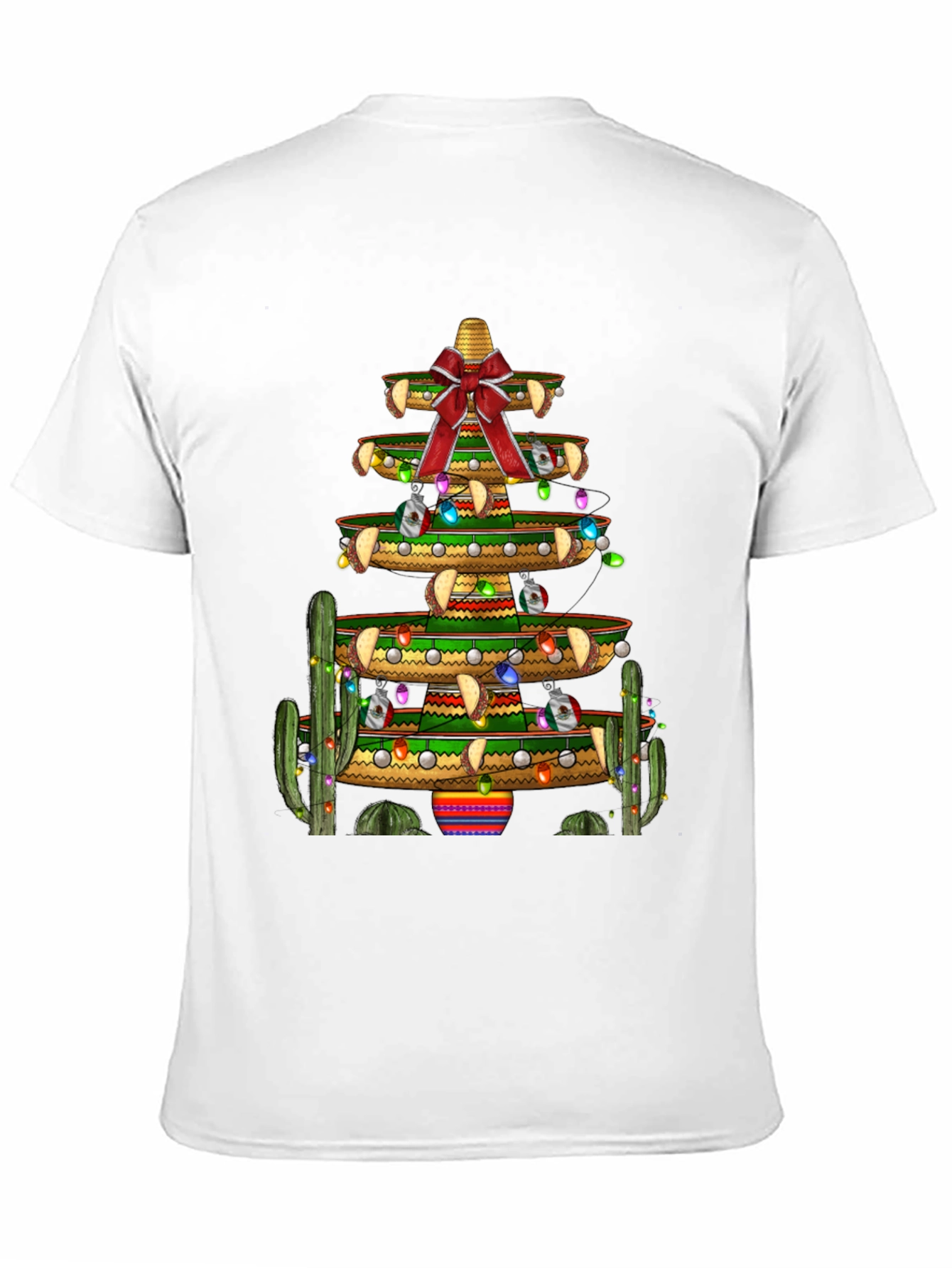 Festive Fiesta T-Shirt - Sombrero Christmas Tree