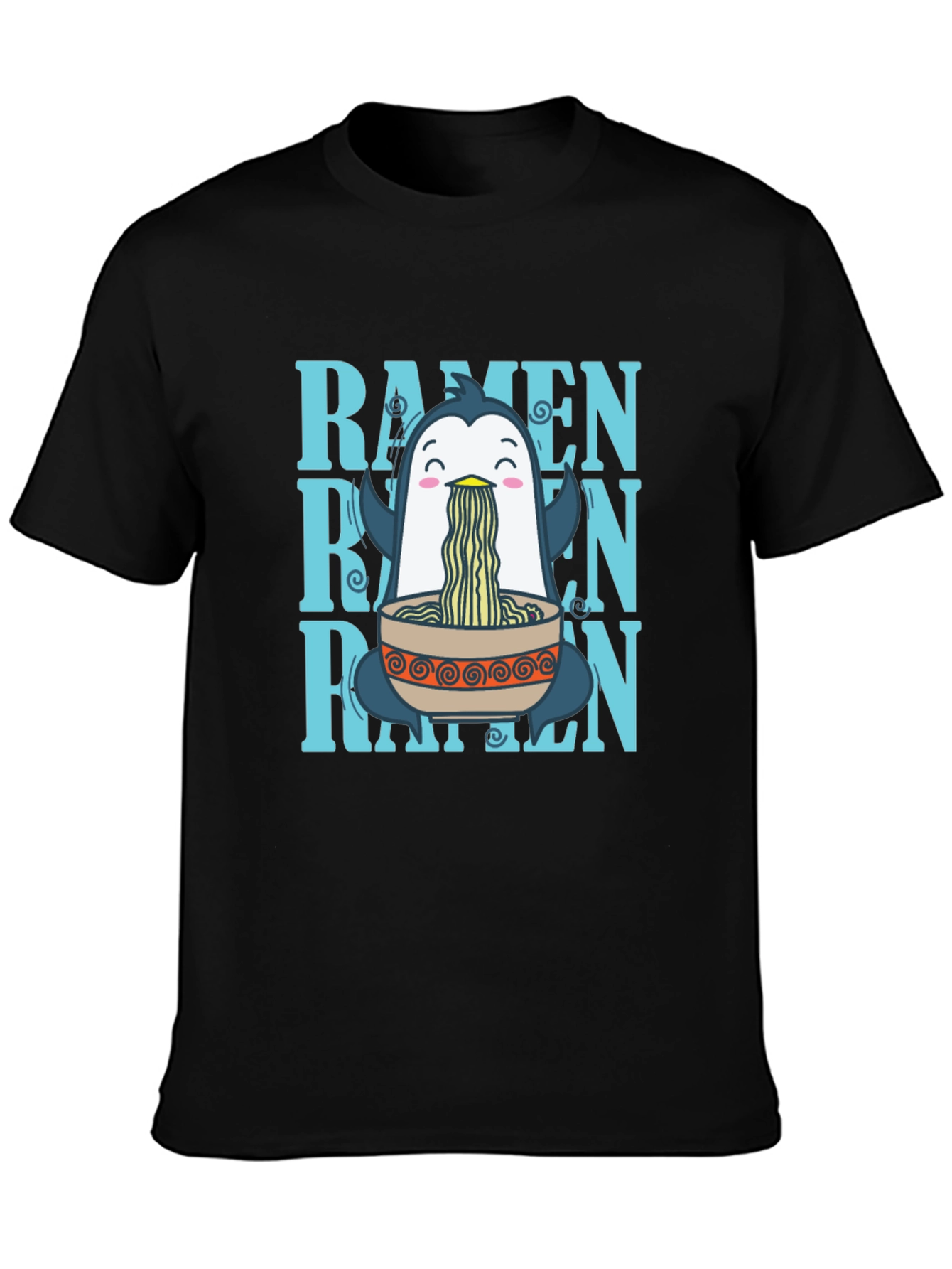Ramen Penguin Graphic T-Shirt - Unique Anime Foodie Tee