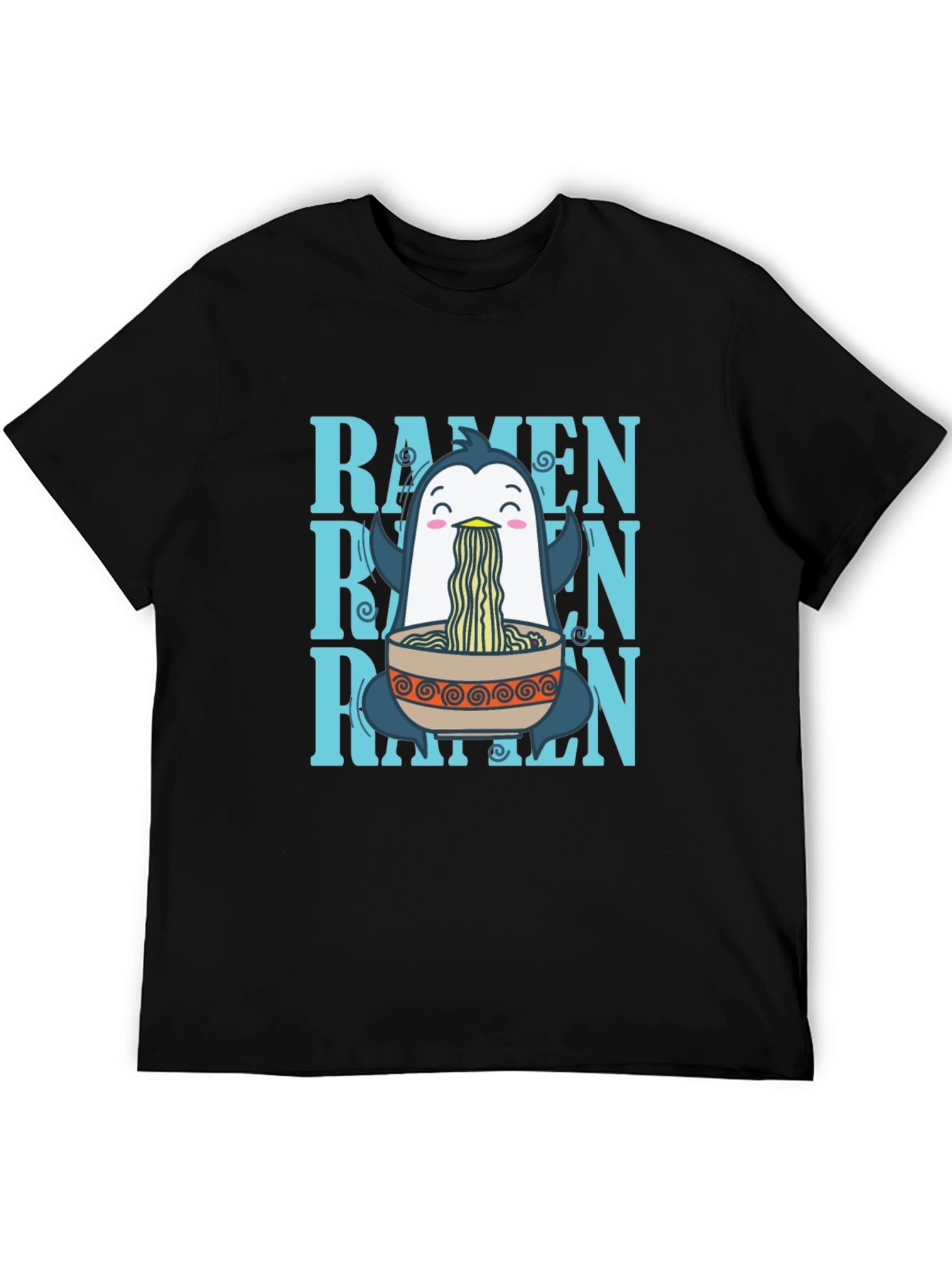 Ramen Penguin Graphic T-Shirt - Unique Anime Foodie Tee