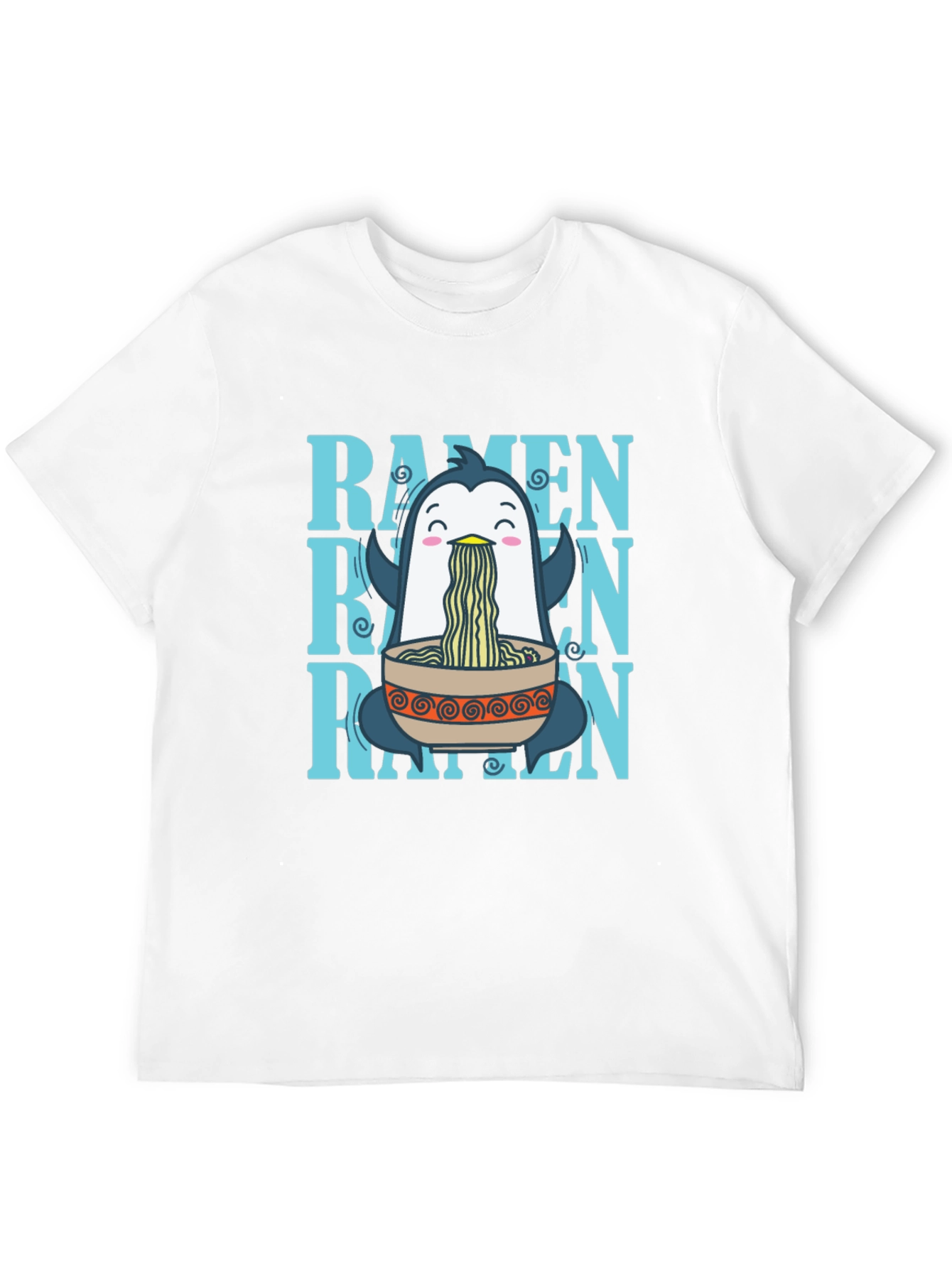 Ramen Penguin Graphic T-Shirt - Unique Anime Foodie Tee