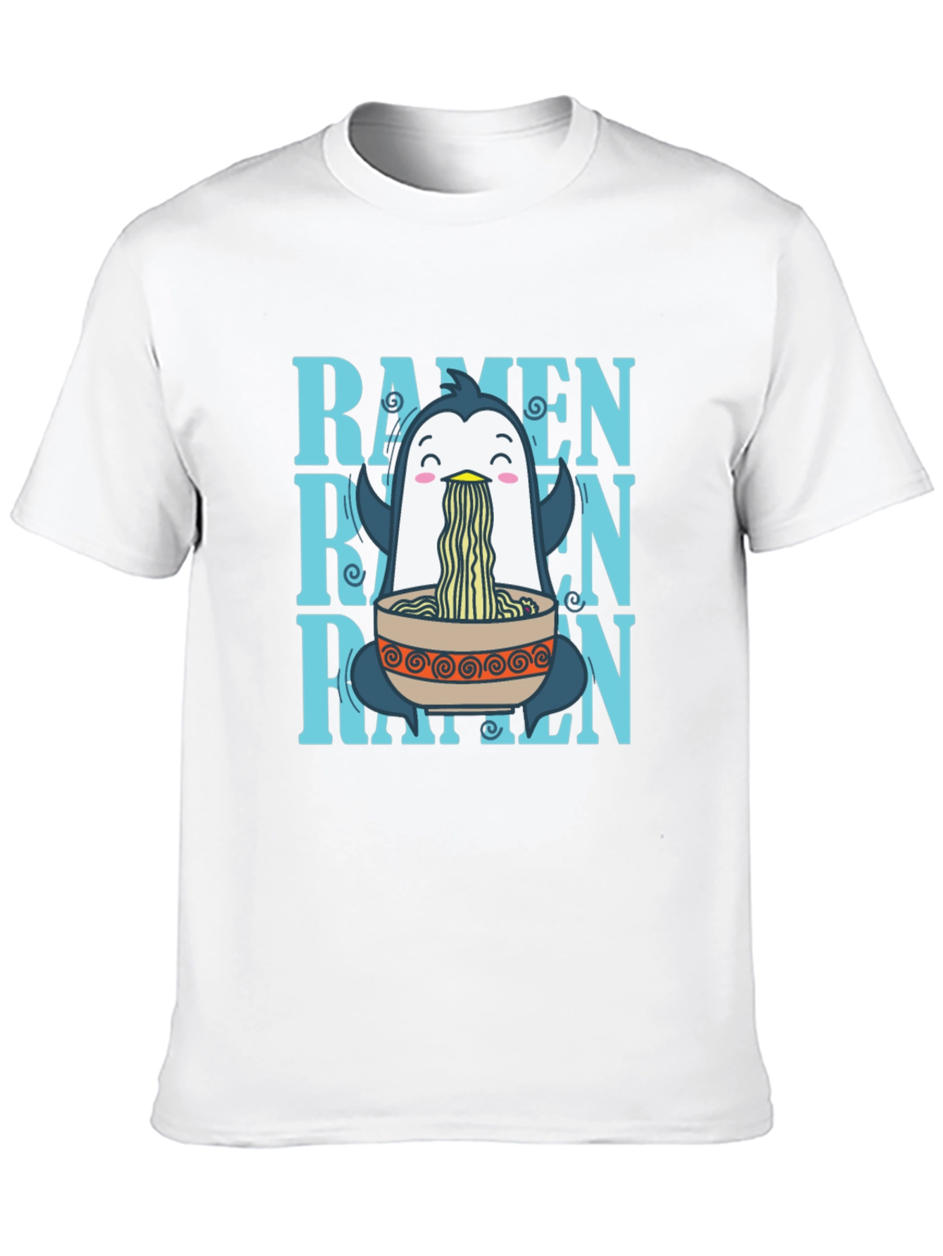 Ramen Penguin Graphic T-Shirt - Unique Anime Foodie Tee