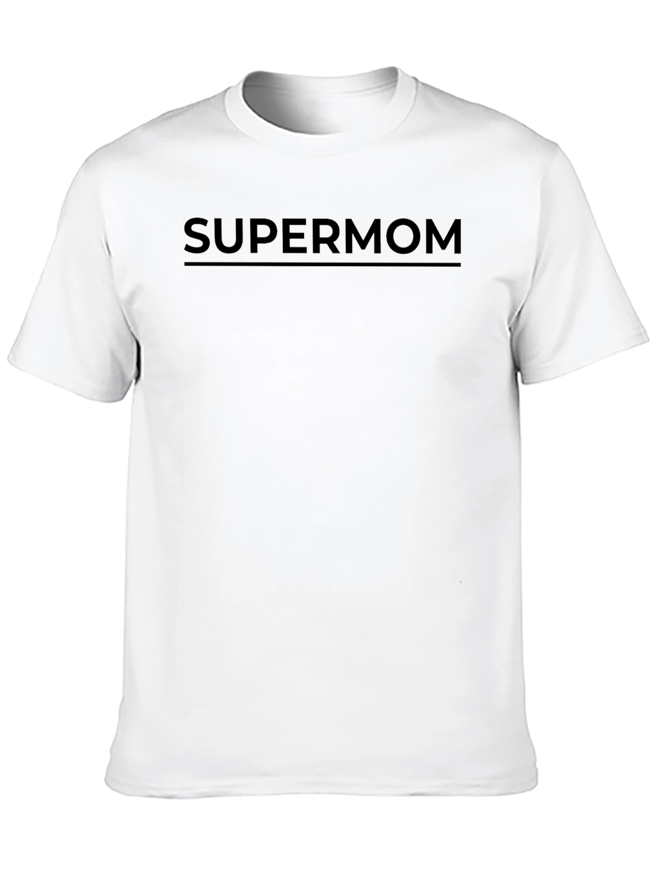 Supermom T-Shirt - Black Crew Neck Tee