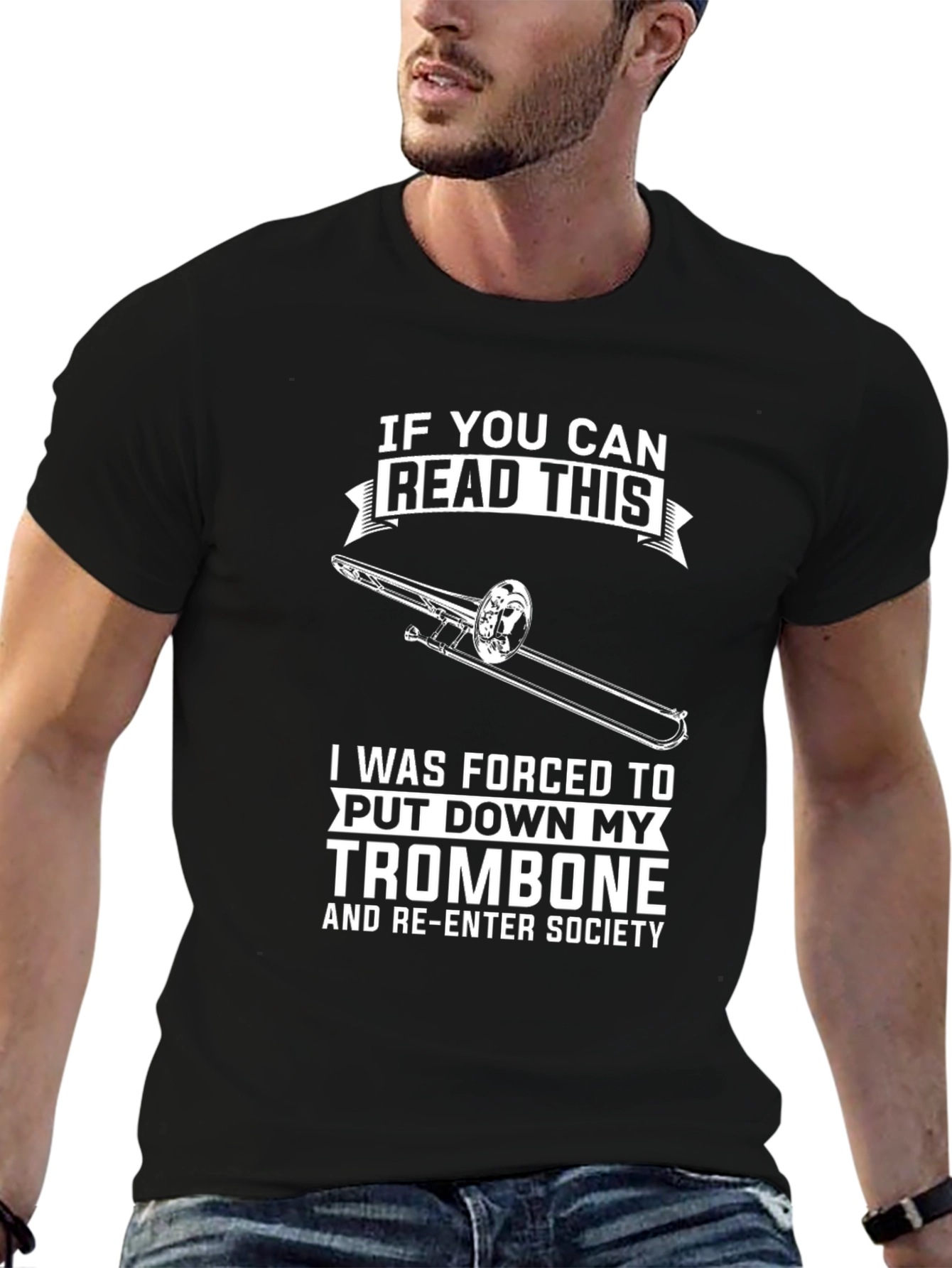 Trombone Musician Humor T-Shirt - Read This!