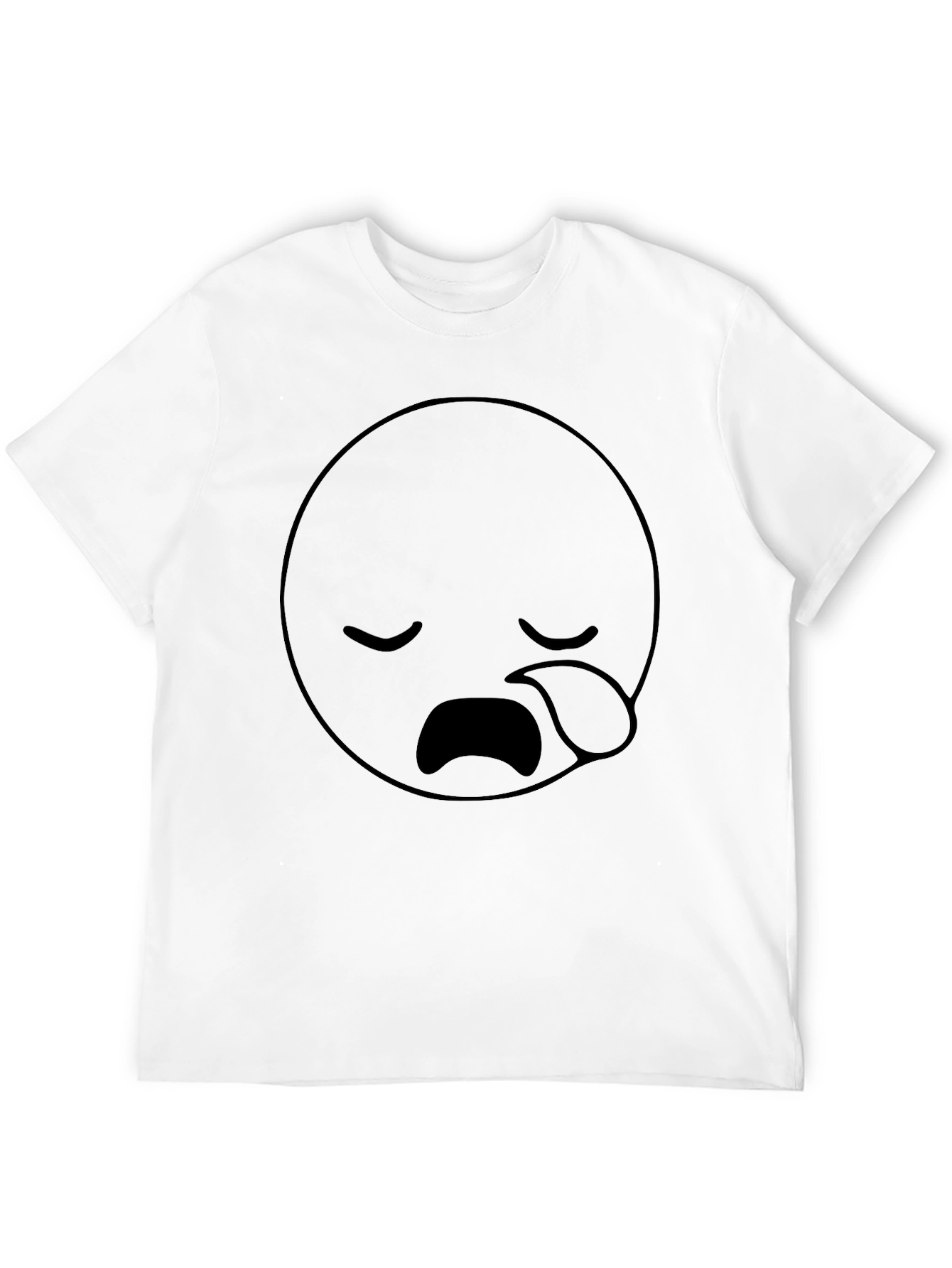 Sad Emoji Black T-Shirt - Unisex Comfort