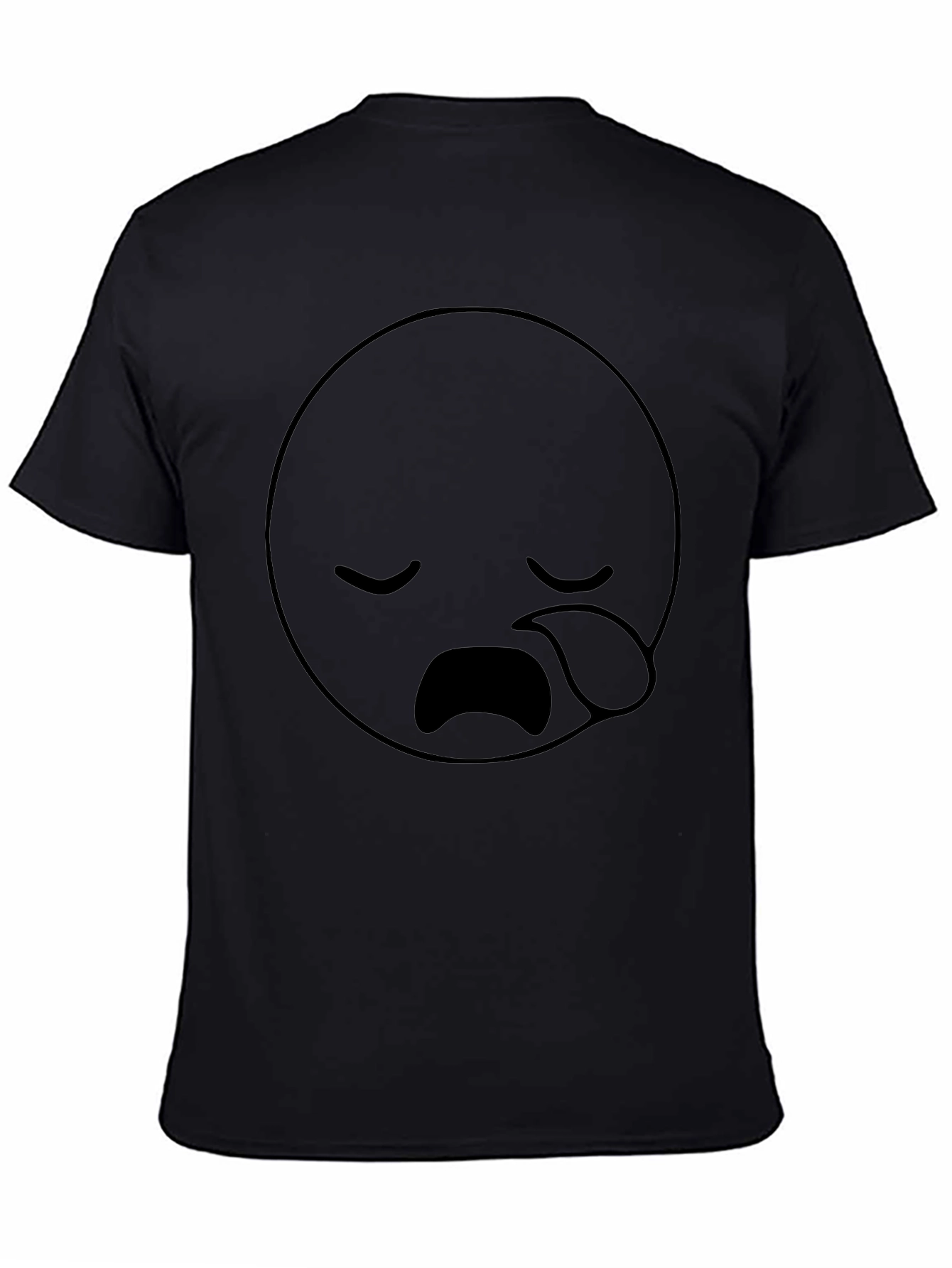Sad Emoji Black T-Shirt - Unisex Comfort