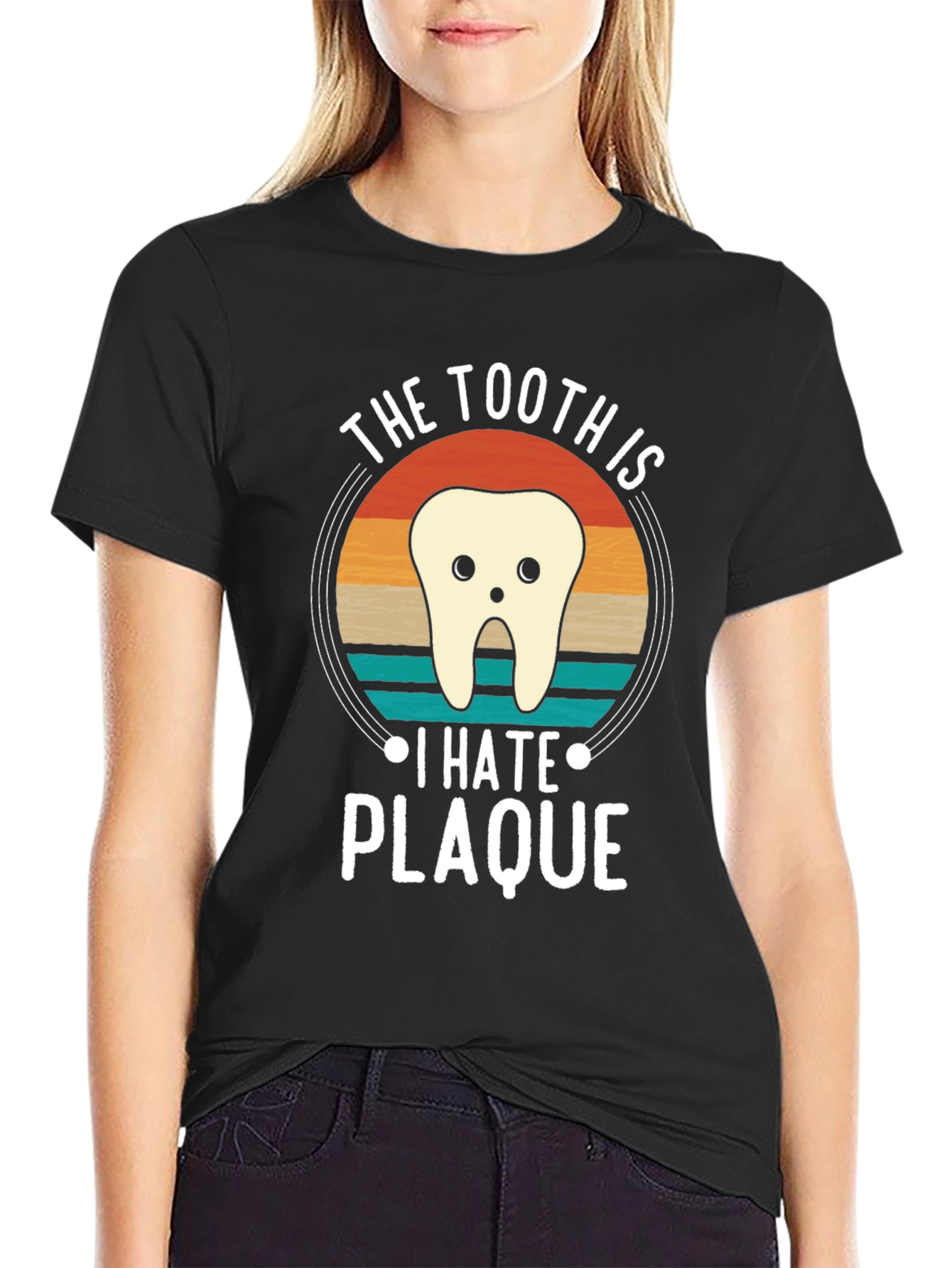 Tooth Hate Plaque Graphic T-Shirt