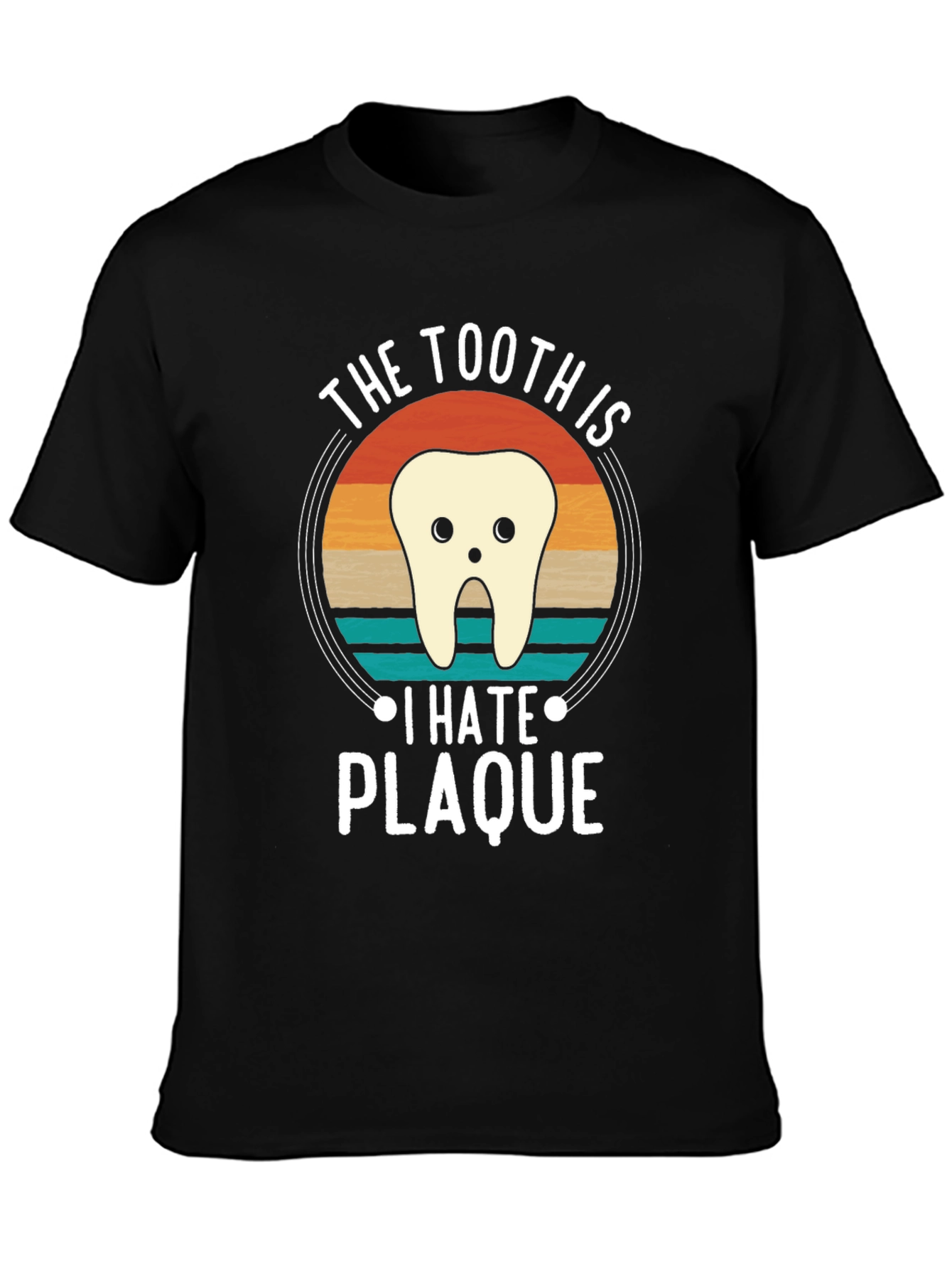 Tooth Hate Plaque Graphic T-Shirt