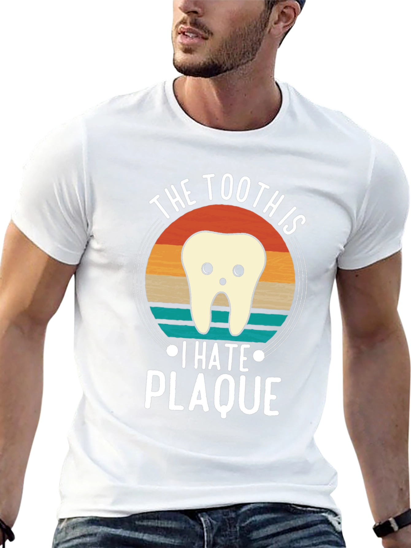 Tooth Hate Plaque Graphic T-Shirt
