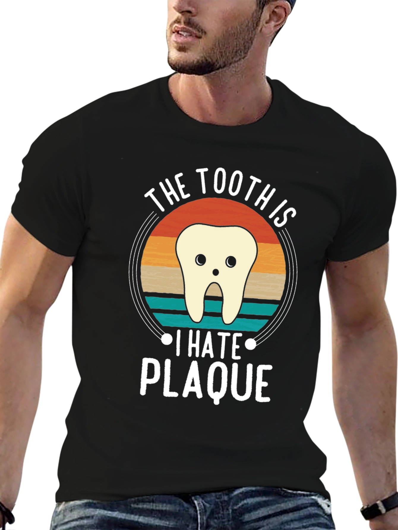 Tooth Hate Plaque Graphic T-Shirt