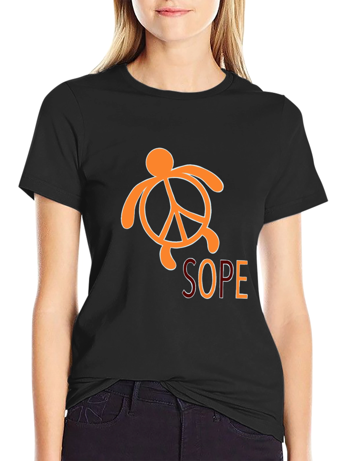Peace Turtle SOPE Graphic Tee - Black