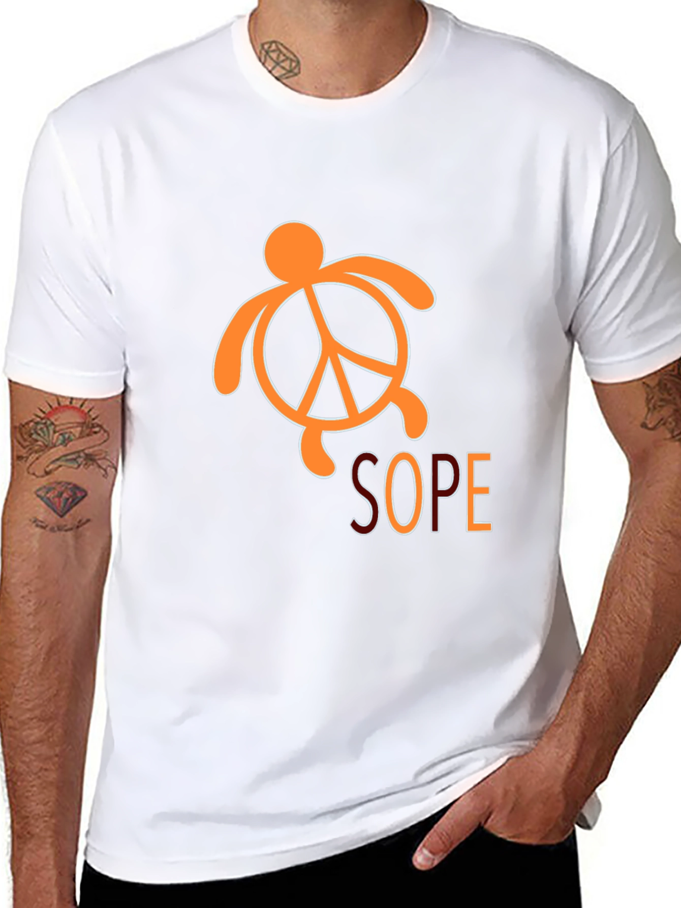 Peace Turtle SOPE Graphic Tee - Black