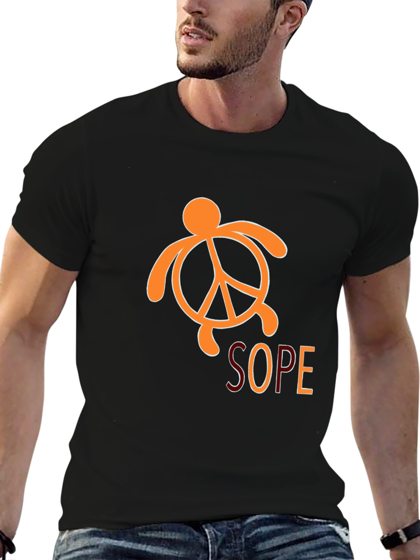 Peace Turtle SOPE Graphic Tee - Black