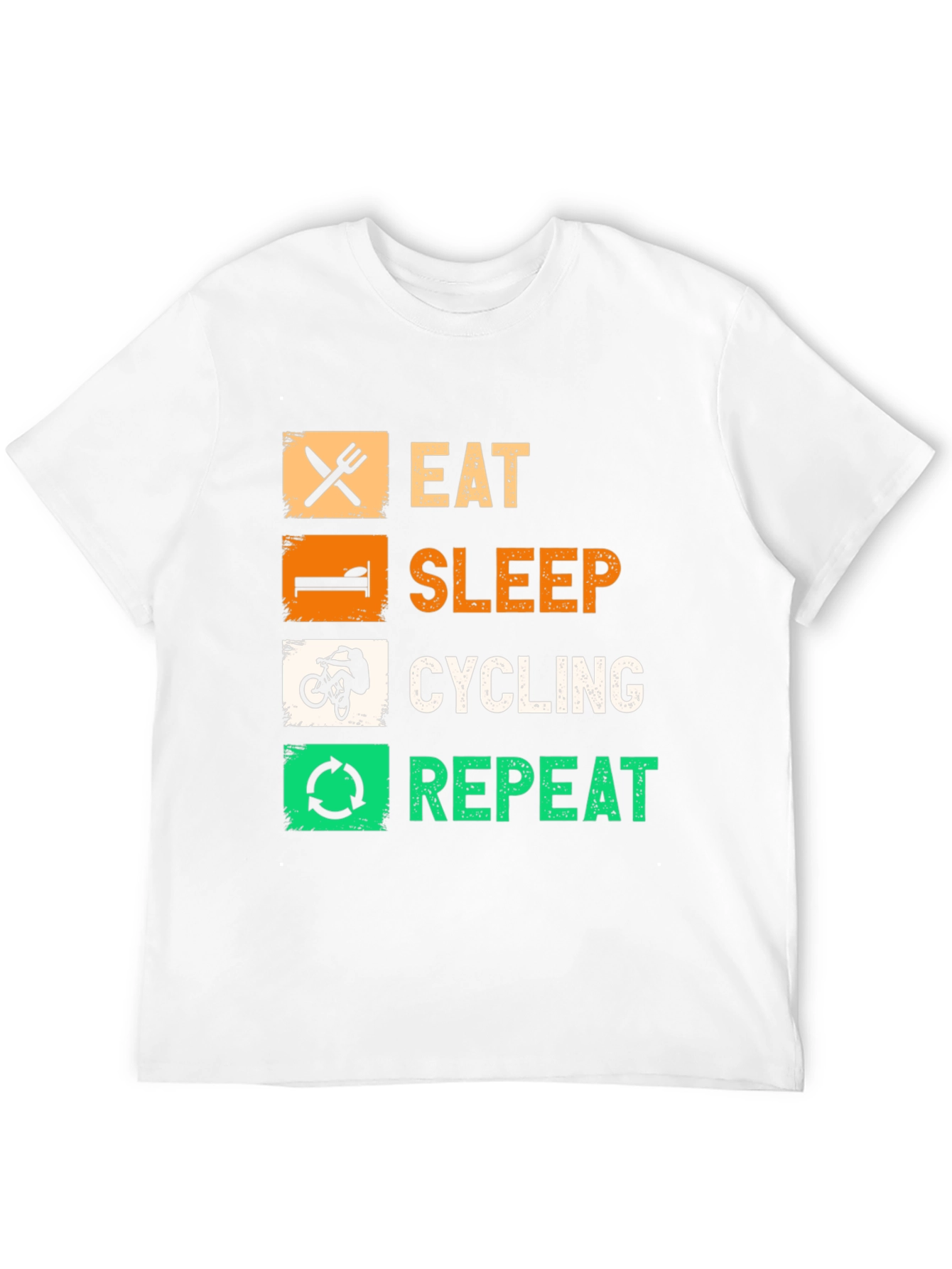 Eat Sleep Cycling Repeat Black Graphic Tee