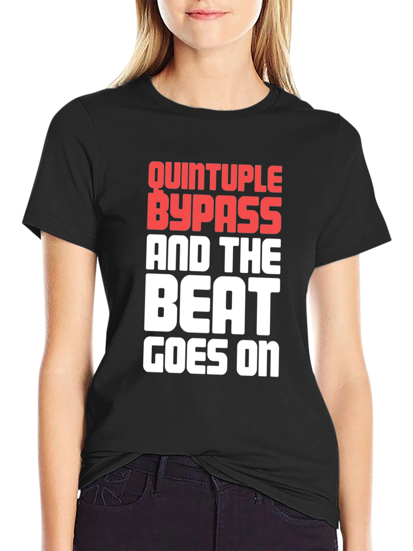 Quintruple Bypass Beat Goes On Graphic Tee