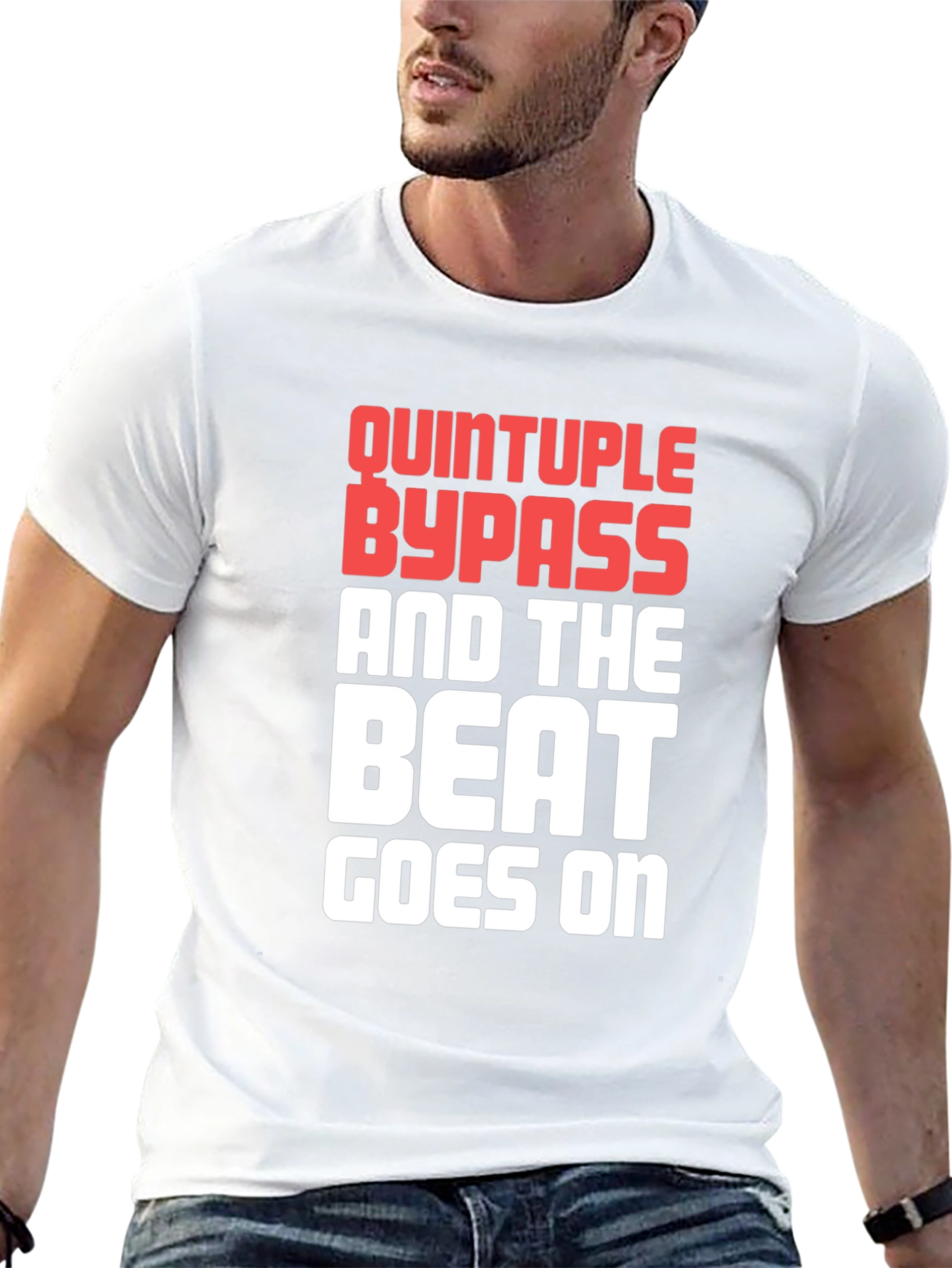 Quintruple Bypass Beat Goes On Graphic Tee